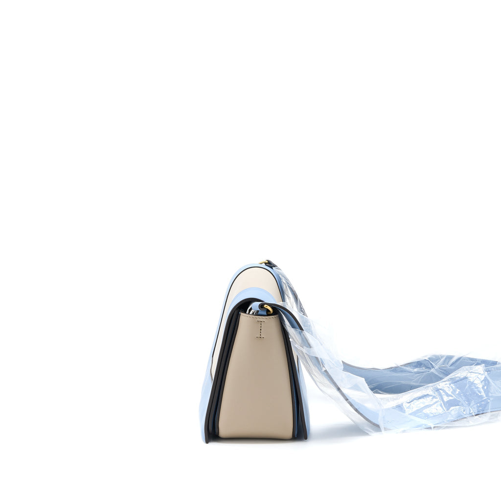 CELINE MEDIUM FRAME BAG MULTICOLOUR BLUE/LIGHT TAUPE GHW