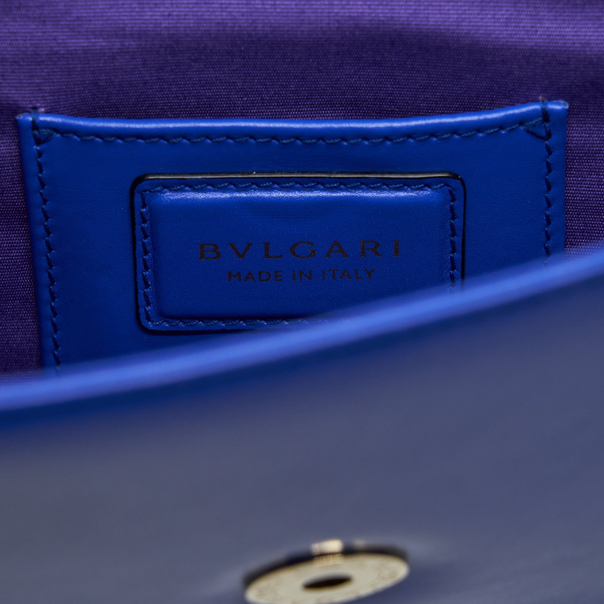 BVLGARI SERPENTI FOREVER CHAIN BAG BLUE