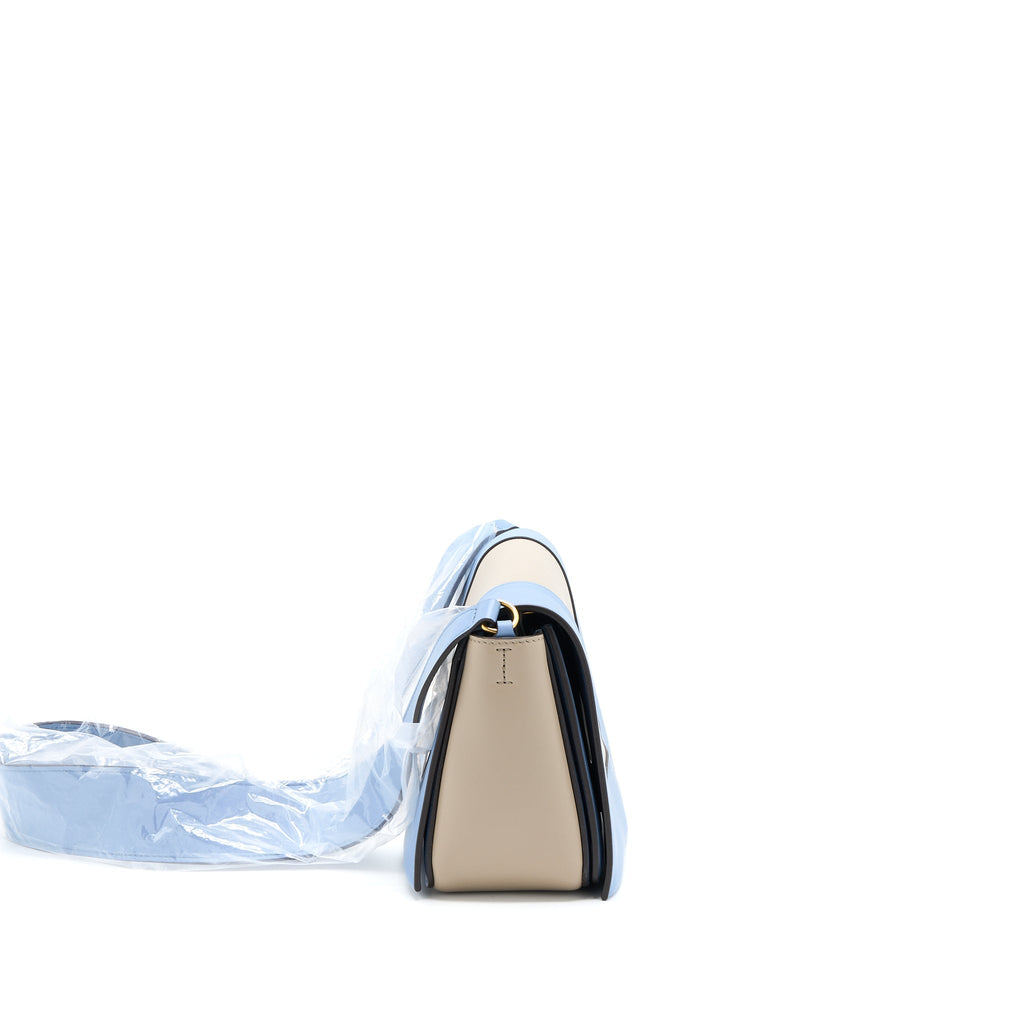 CELINE MEDIUM FRAME BAG MULTICOLOUR BLUE/LIGHT TAUPE GHW