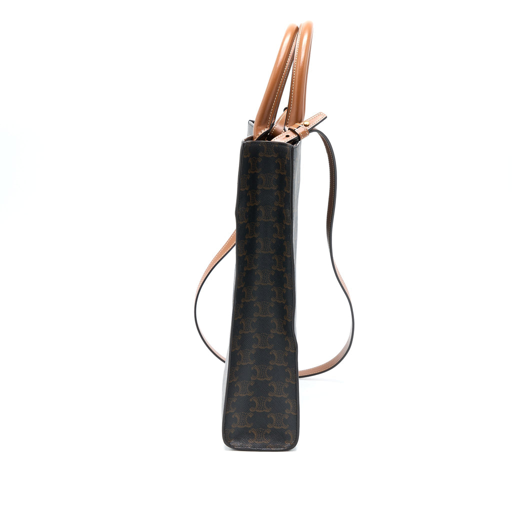 CELINE VERTICAL CABAS TRIOMPHE CANVAS GHW