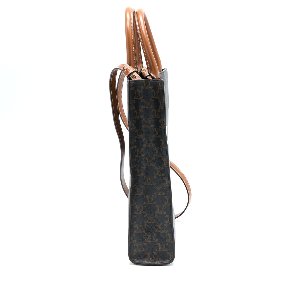 CELINE VERTICAL CABAS TRIOMPHE CANVAS GHW