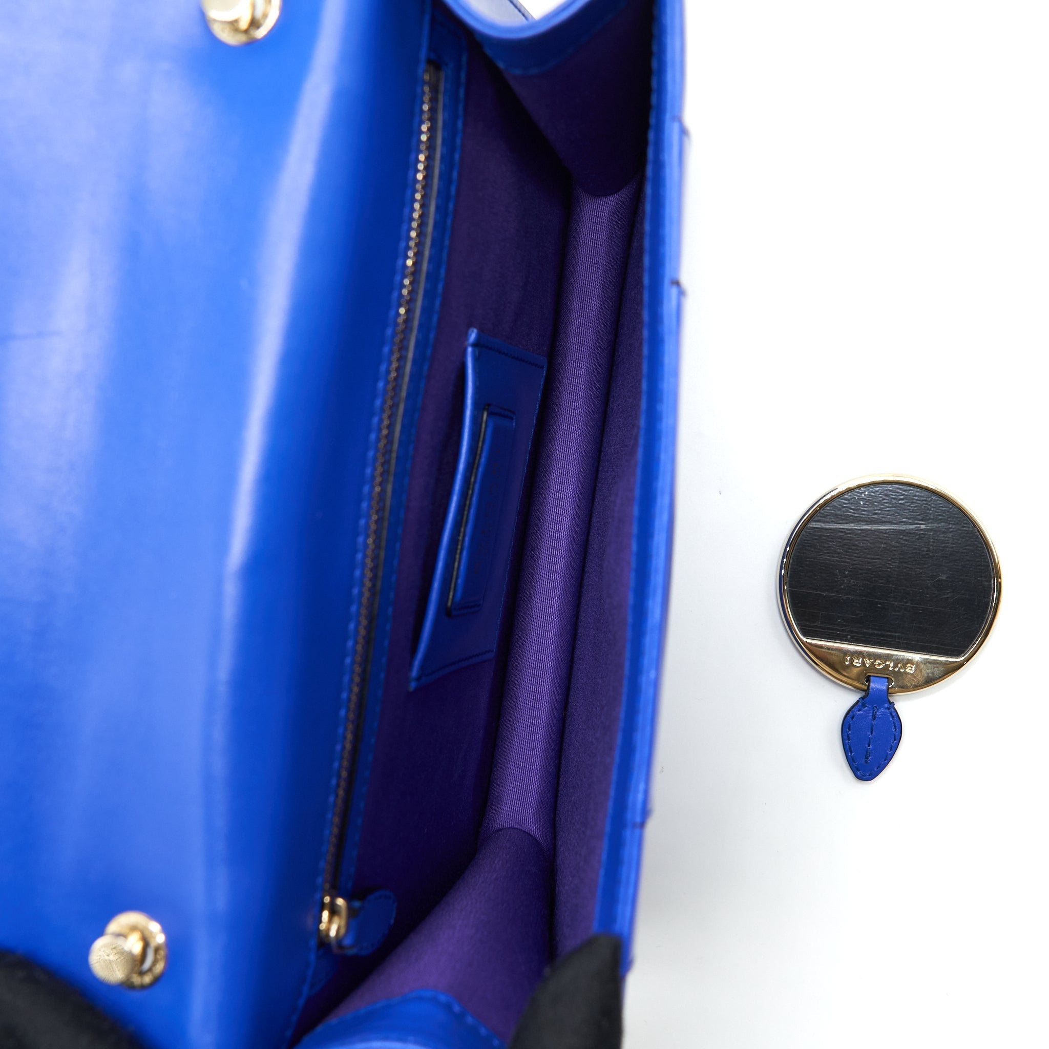 BVLGARI SERPENTI FOREVER CHAIN BAG BLUE