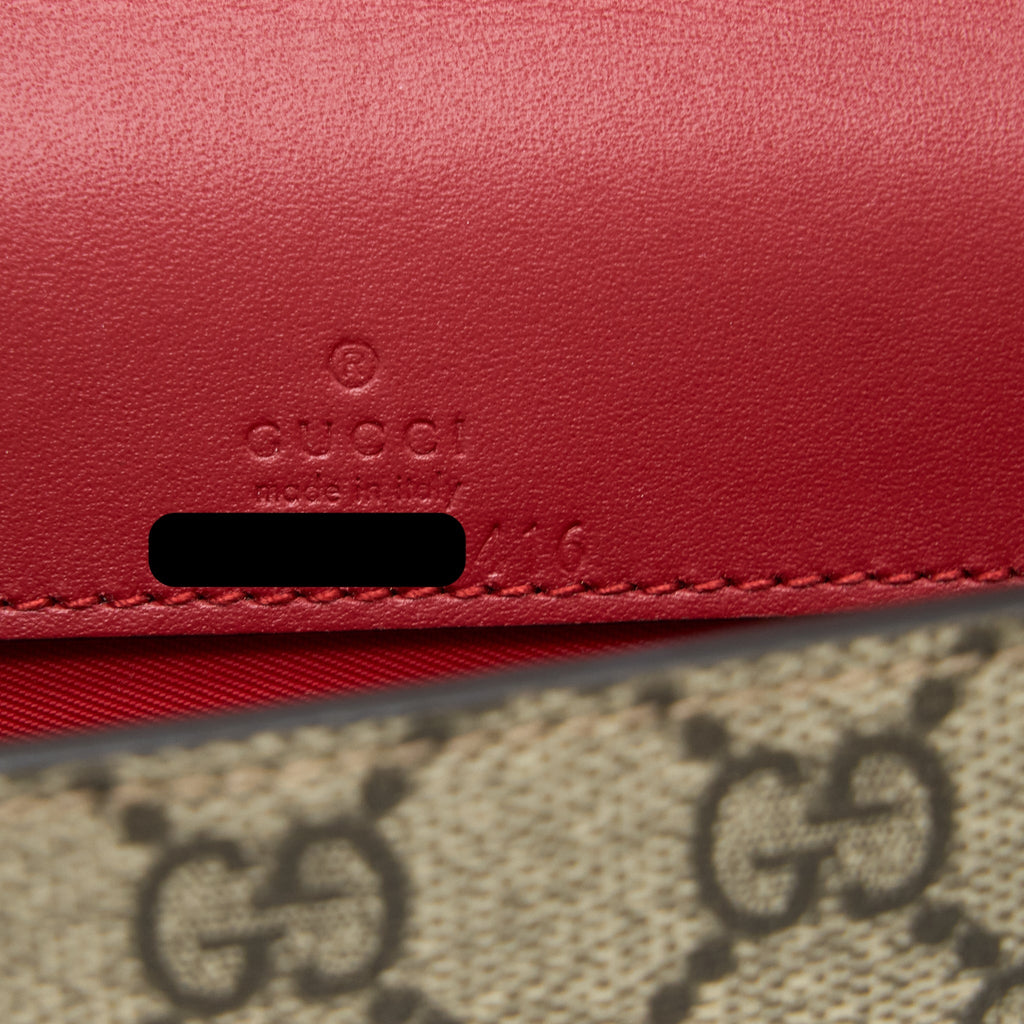 GUCCI SUPREME MINI BAG CHERRIES GG SUPREME CANVAS GHW