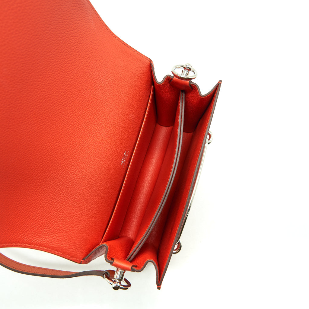 HERMES MINI ROULIS EVERCOLOR BICOLOR CAPUCINE/TERRE BATTUE SHW