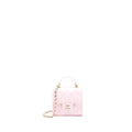 CHANEL TOP HANDLE MINI FLAP BAG WITH CHAIN LAMBSKIN LIGHT PINK LGHW