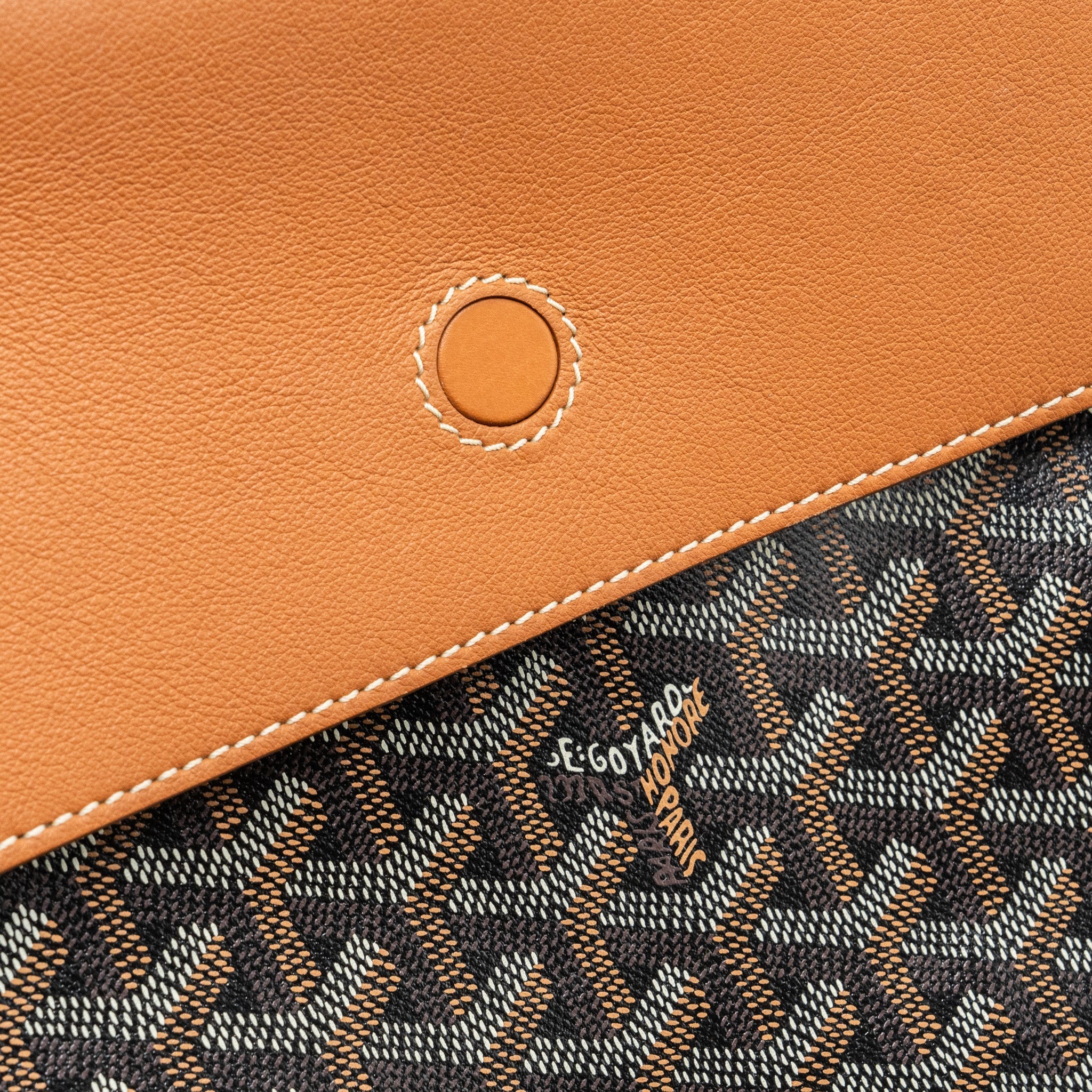 GOYARD ROUETTE TOTE BAG GOYARDINE CANVAS / CALFSKIN BROWN SHW