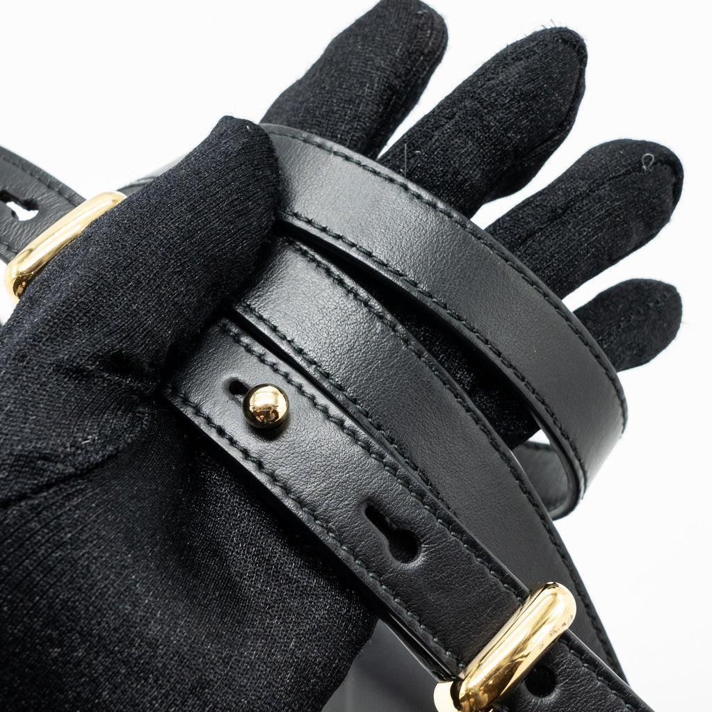 PRADA PATTINA IN PELLE CALFSKIN BLACK GHW