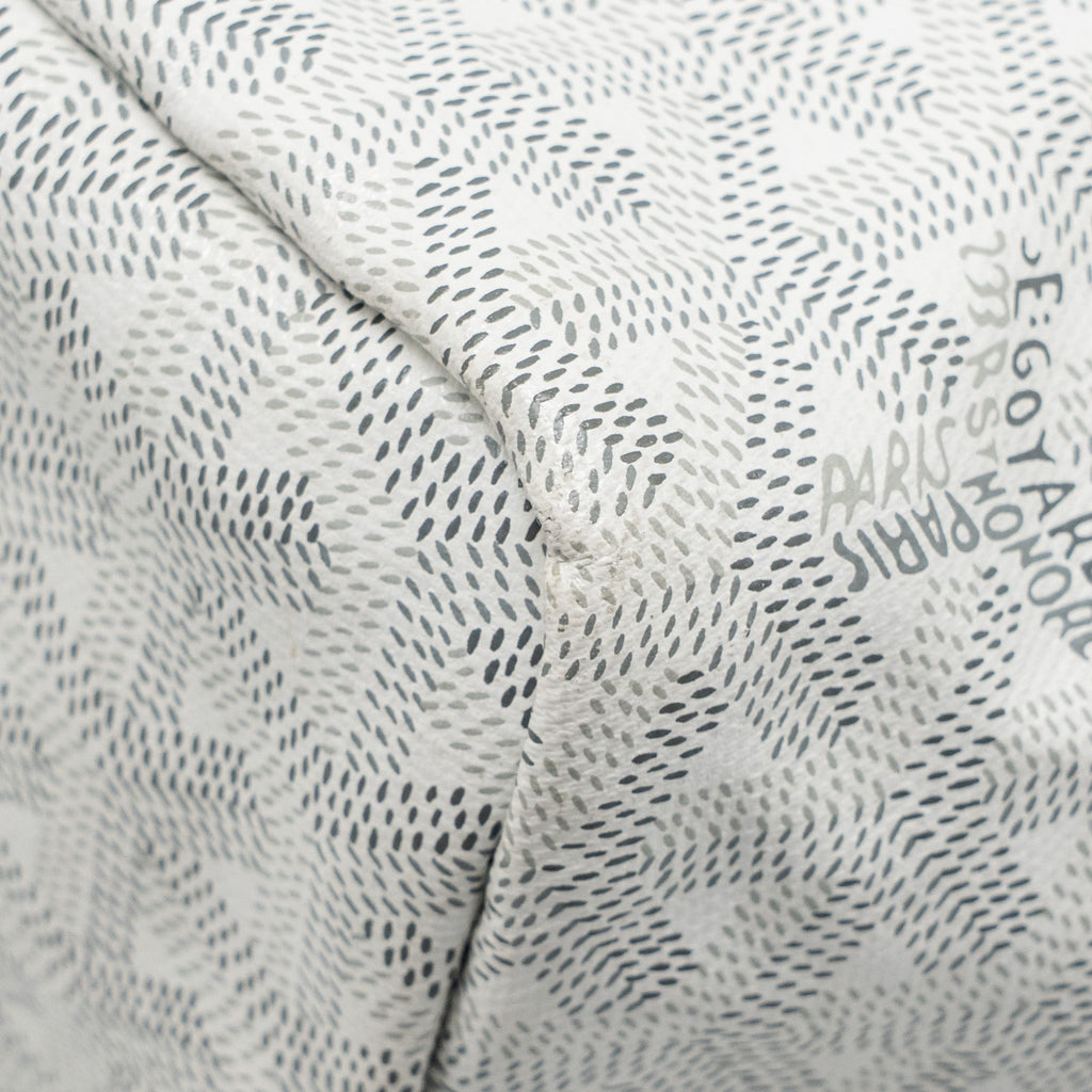 GOYARD SAINT LOUIS PM TOTE LIMITED EDITION GOYARDINE CANVAS/CALFSKIN WHITE/BLUE/YELLOW SHW
