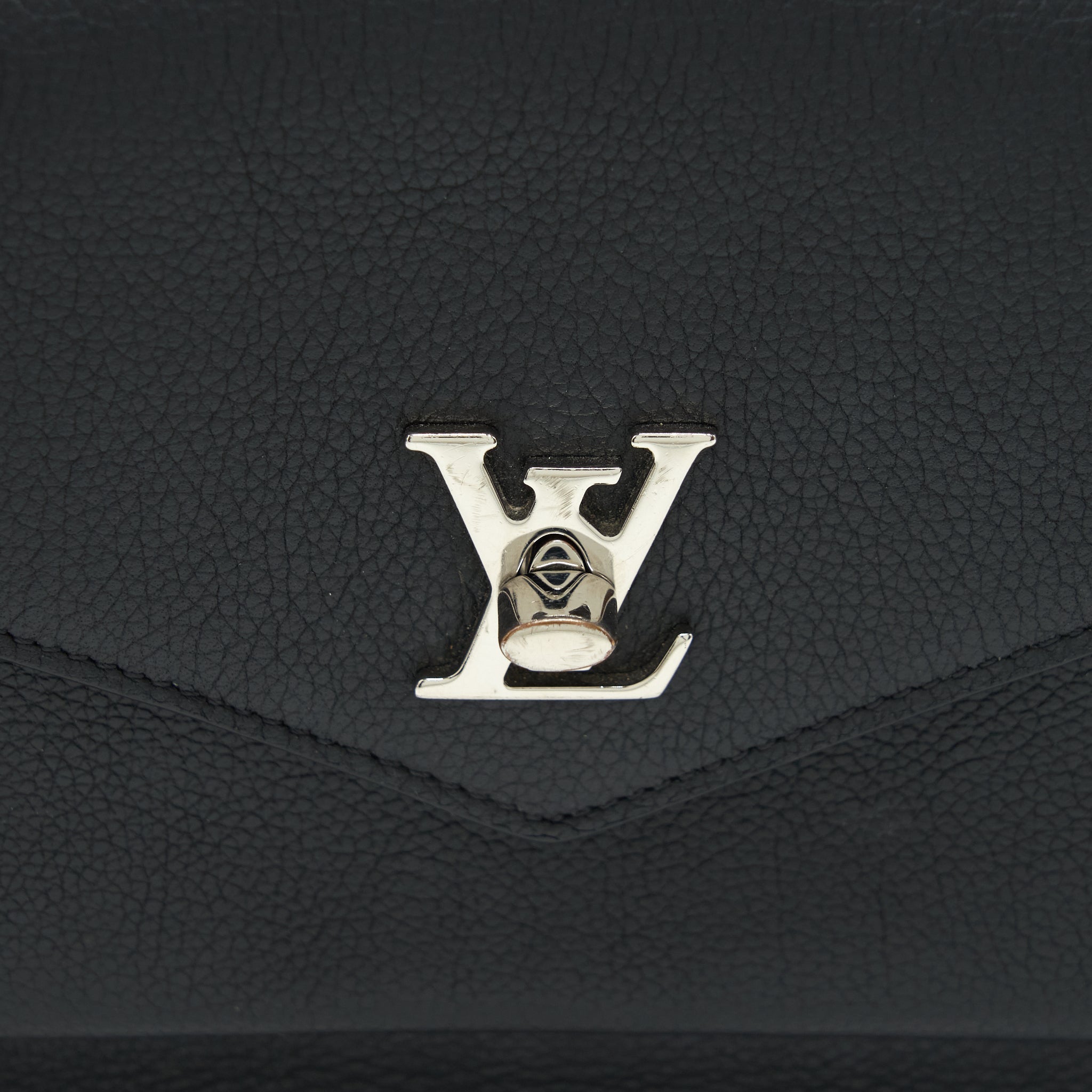 LOUIS VUITTON MYLOCKME CHAIN POCHETTE CALFSKIN BLACK SHW