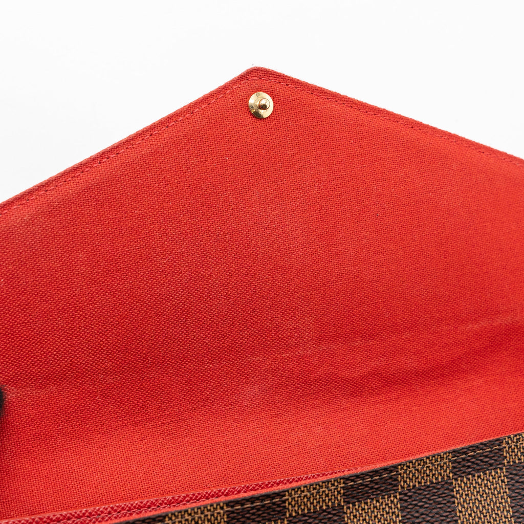 LOUIS VUITTON FELICIE POCHETTE DAMIER EBÈNE CANVAS GHW