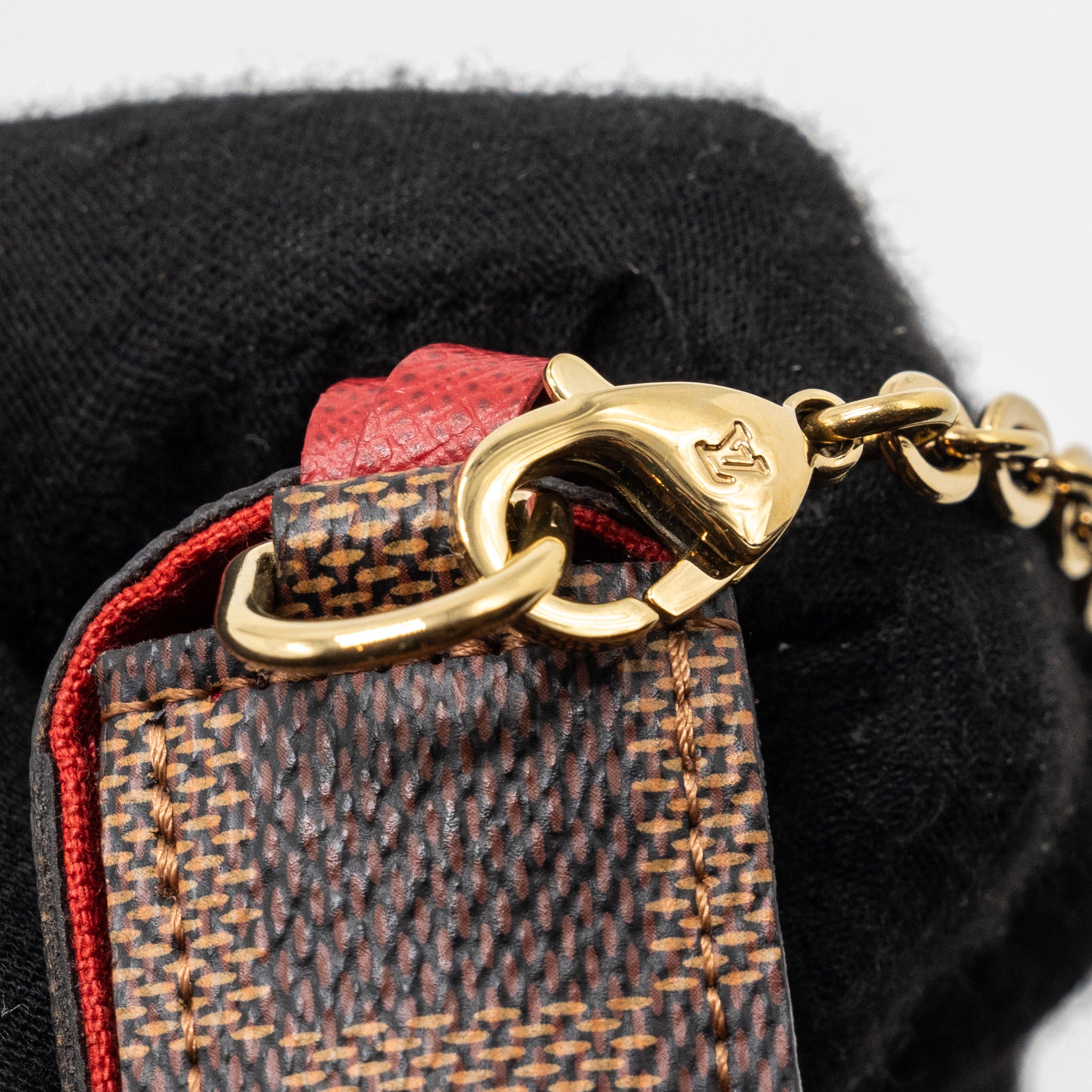 LOUIS VUITTON FELICIE POCHETTE DAMIER EBÈNE CANVAS GHW