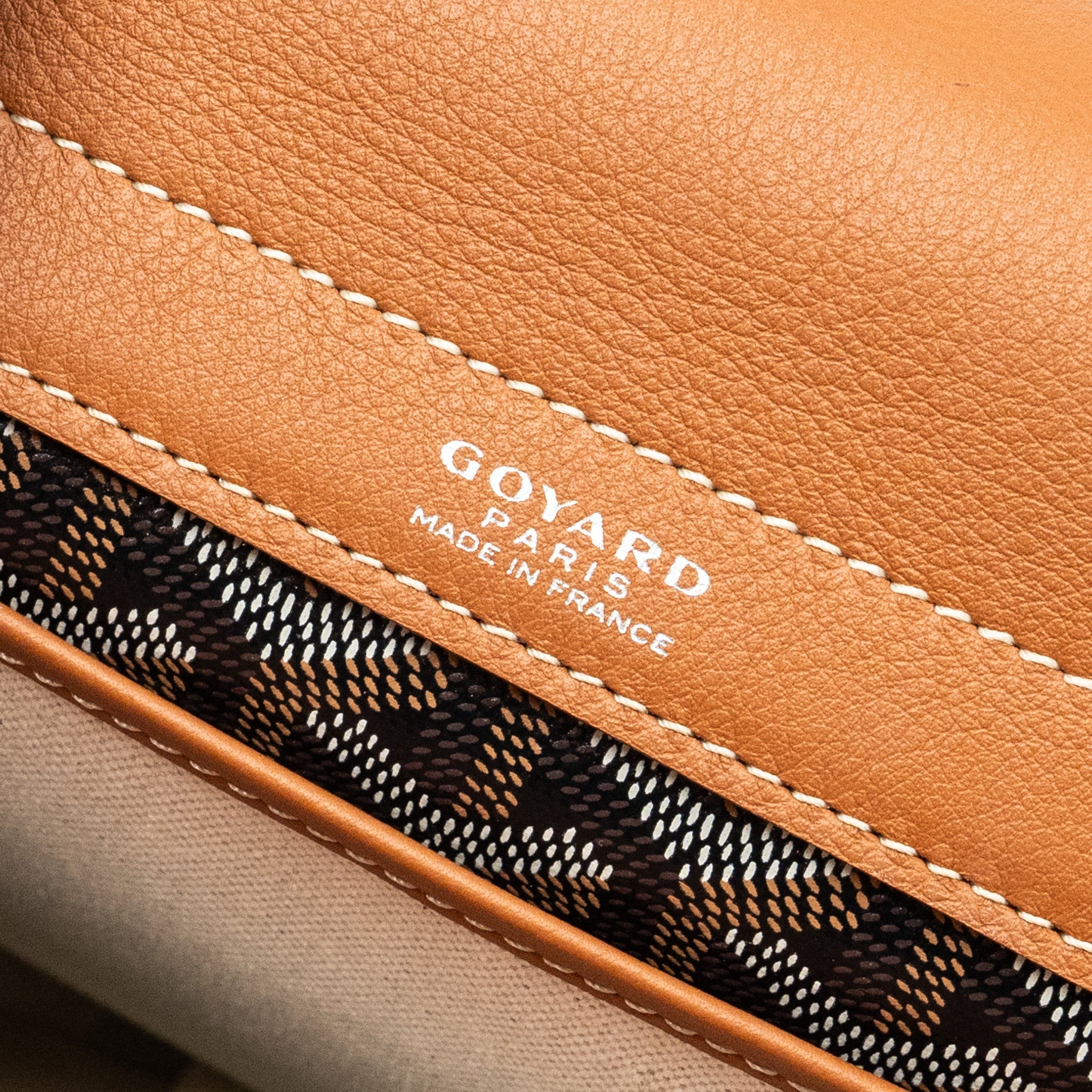 GOYARD ROUETTE TOTE BAG GOYARDINE CANVAS / CALFSKIN BROWN SHW