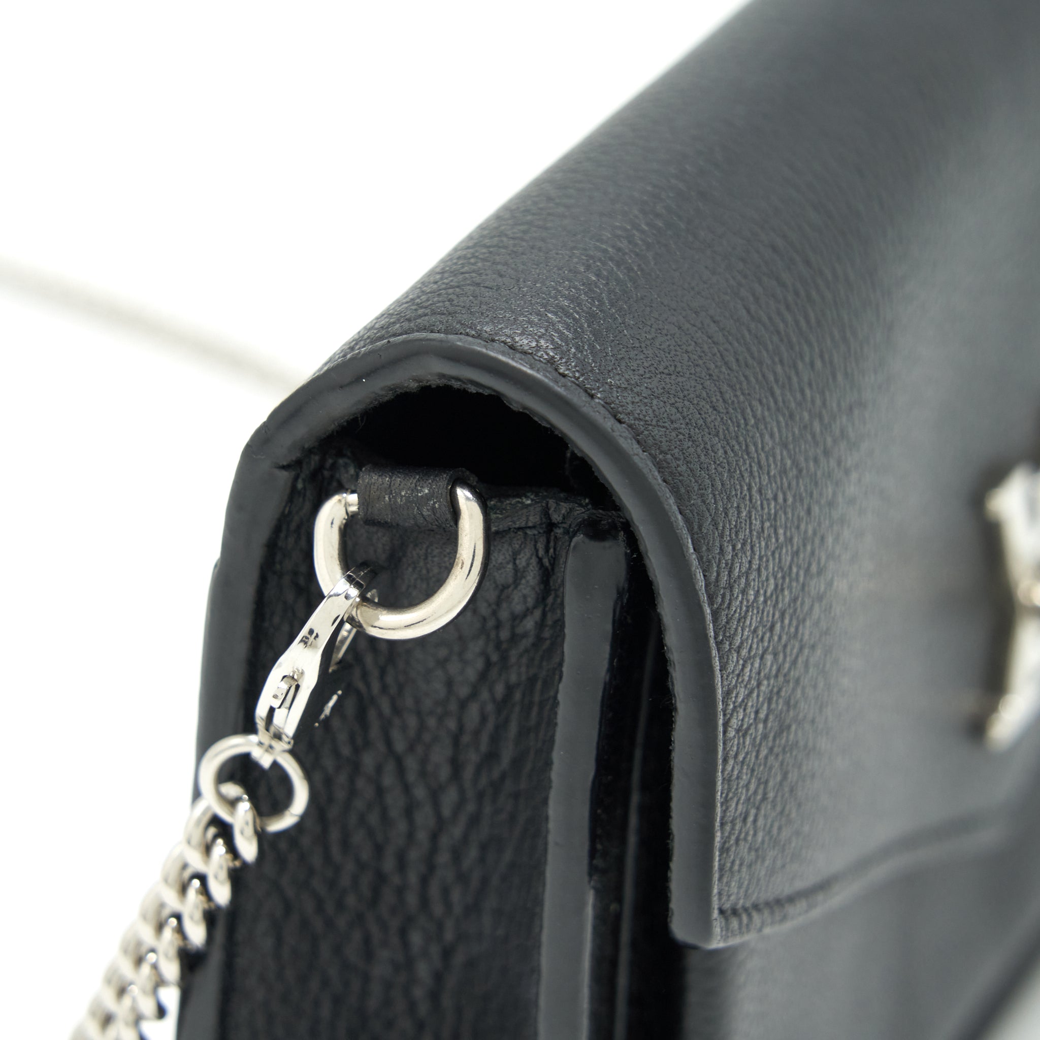 LOUIS VUITTON MYLOCKME CHAIN POCHETTE CALFSKIN BLACK SHW