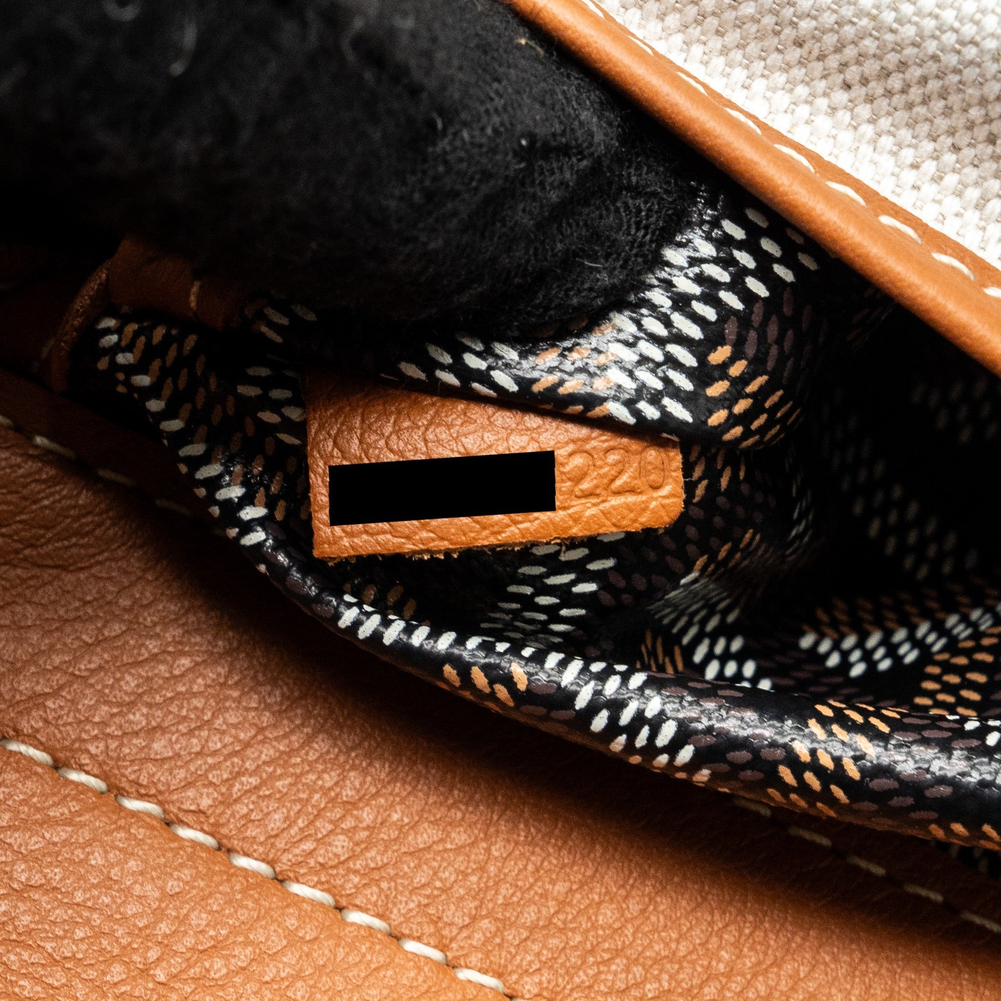 GOYARD ROUETTE TOTE BAG GOYARDINE CANVAS / CALFSKIN BROWN SHW