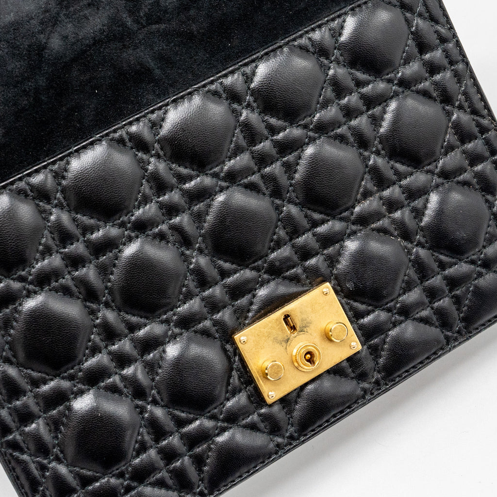 DIOR ADDICT FLAP BAG LAMBSKIN BLACK GHW