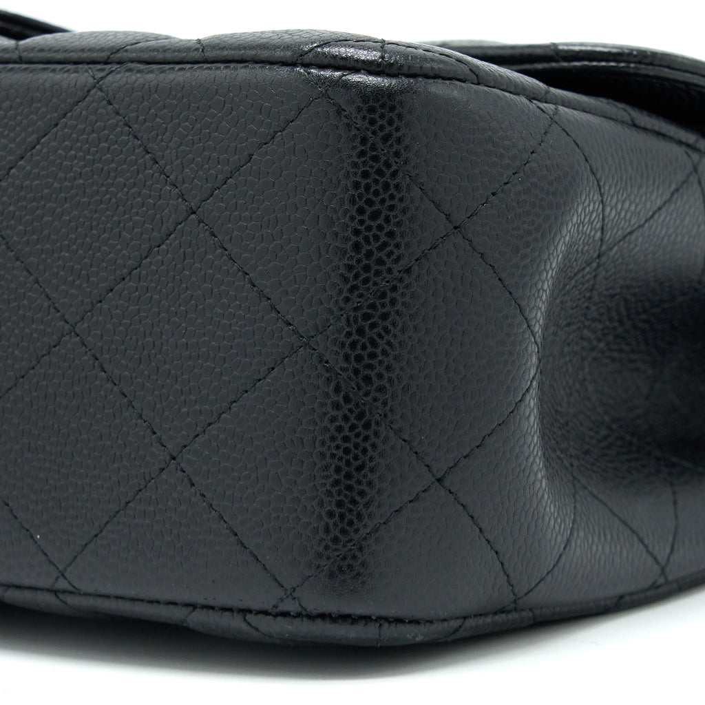 CHANEL CLASSIC JUMBO DOUBLE FLAP BAG CAVIAR BLACK GHW