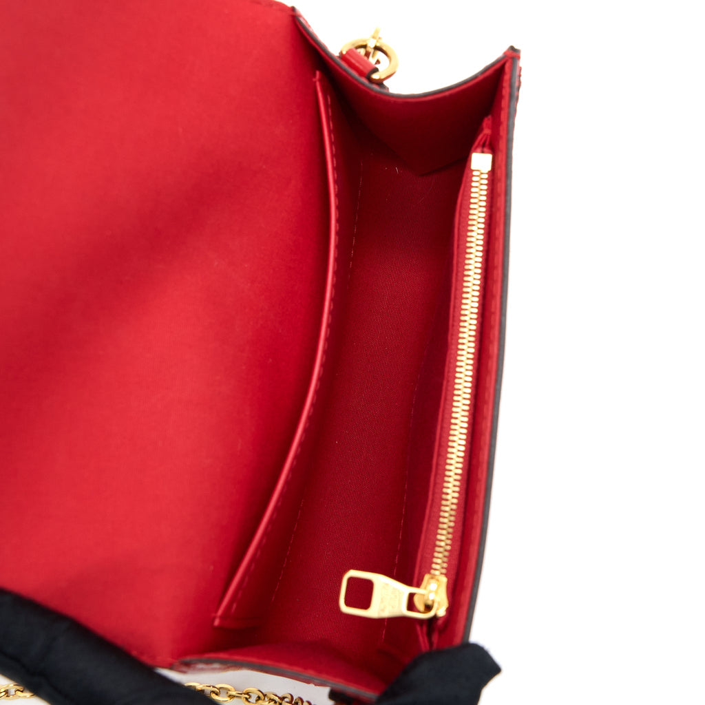LOUIS VUITTON LOUIS CHAIN BAG PATENT RED GHW
