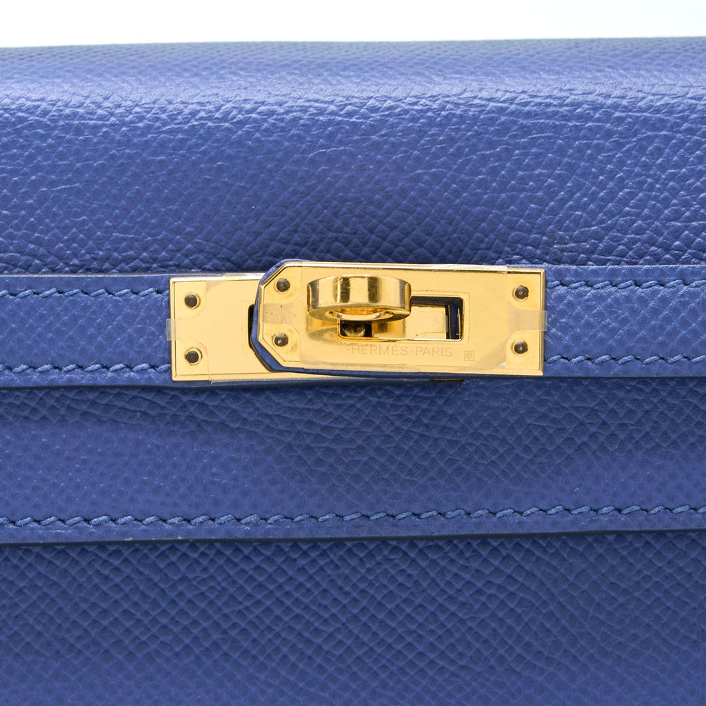 HERMES KELLY 25 EPSOM BLUE AGATE GHW
