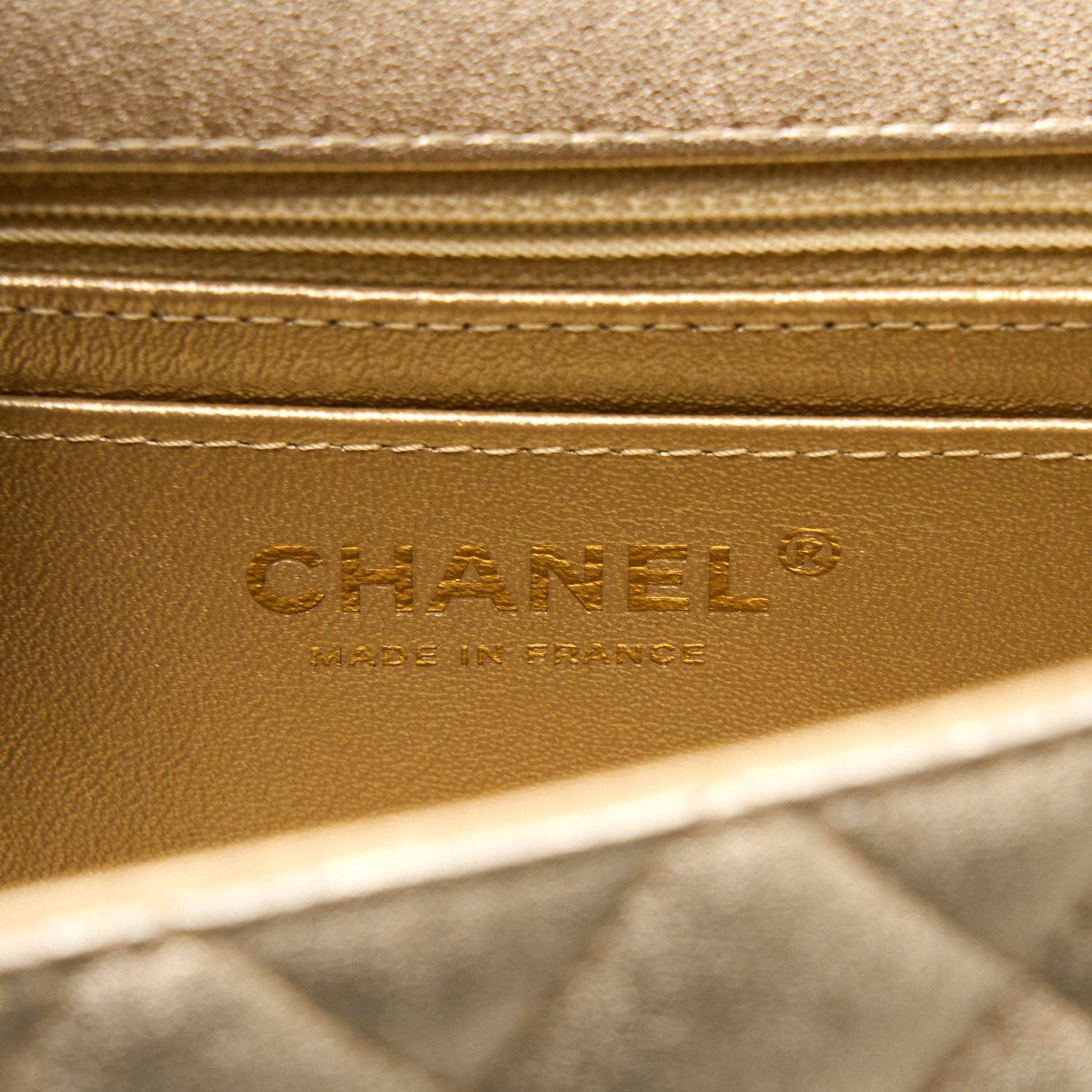 CHANEL 21P MINI RECTANGULAR FLAP BAG GRAINED LAMBSKIN GOLD LGHW