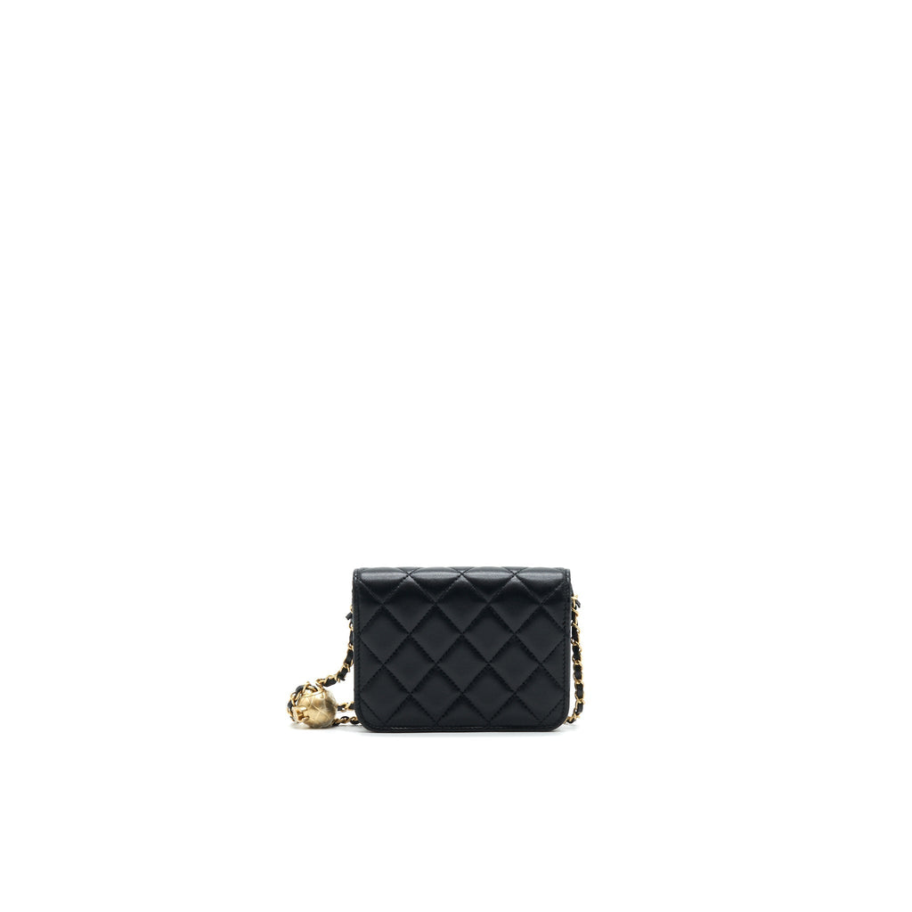 CHANEL PEARL CRUSH BELT BAG BLACK GHW