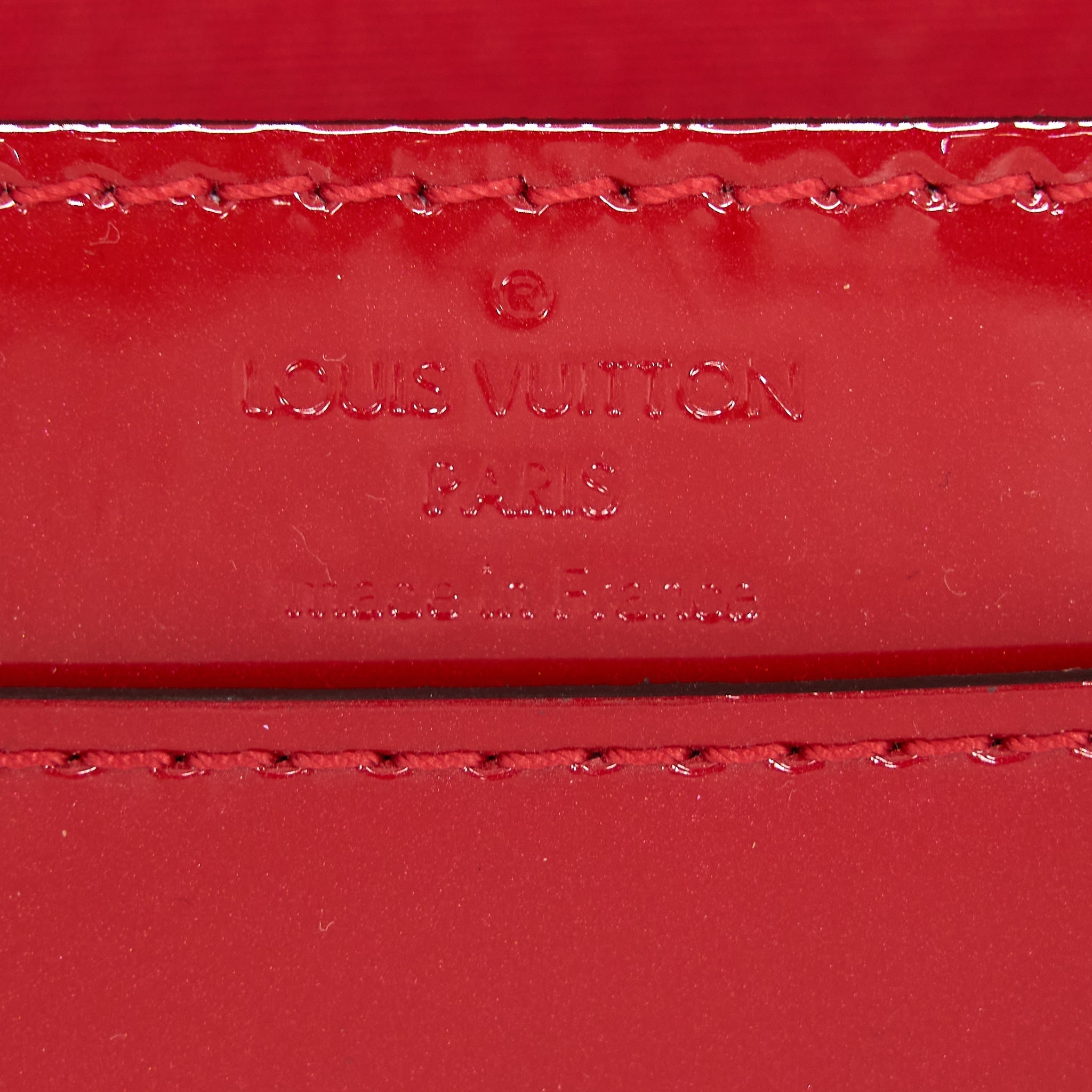 LOUIS VUITTON LOUIS CHAIN BAG PATENT RED GHW