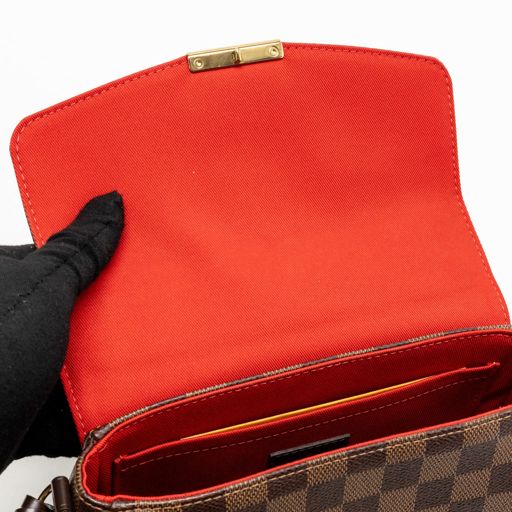 LOUIS VUITTON CROISETTE DAMIER EBENE CANVAS GHW