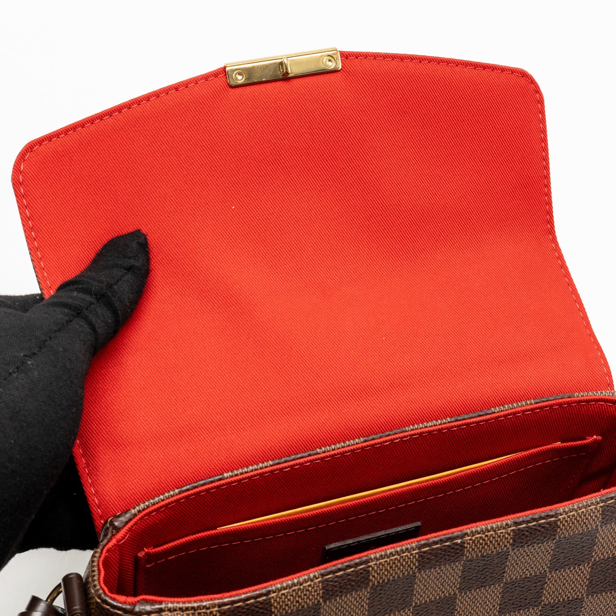 LOUIS VUITTON CROISETTE DAMIER EBENE CANVAS GHW