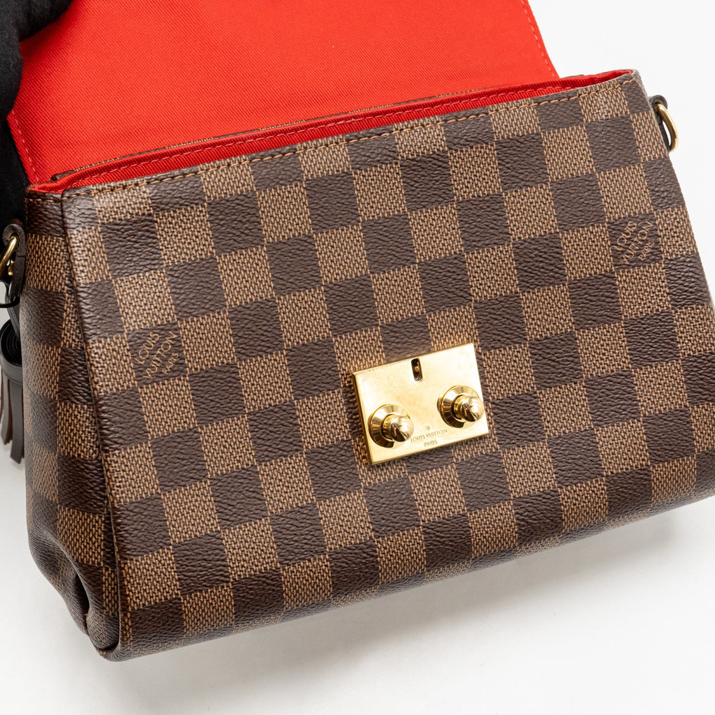 LOUIS VUITTON CROISETTE DAMIER EBENE CANVAS GHW