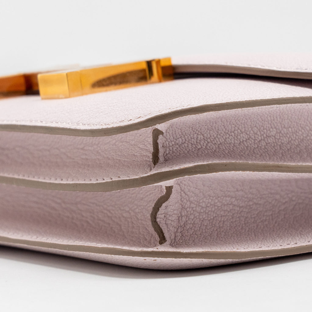 HERMES MINI CONSTANCE CHÈVRE MYSORE MAUVE PALE RGHW