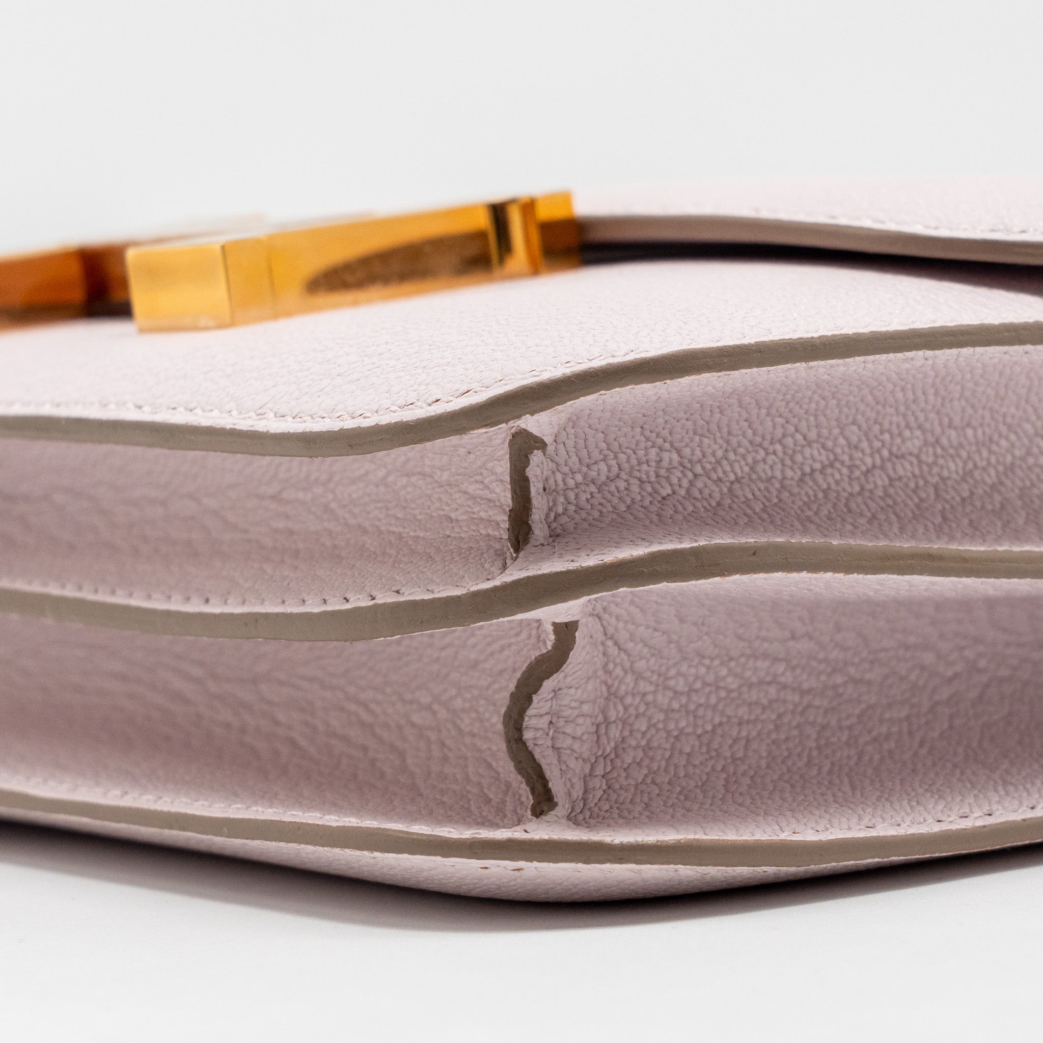 HERMES MINI CONSTANCE CHÈVRE MYSORE MAUVE PALE RGHW