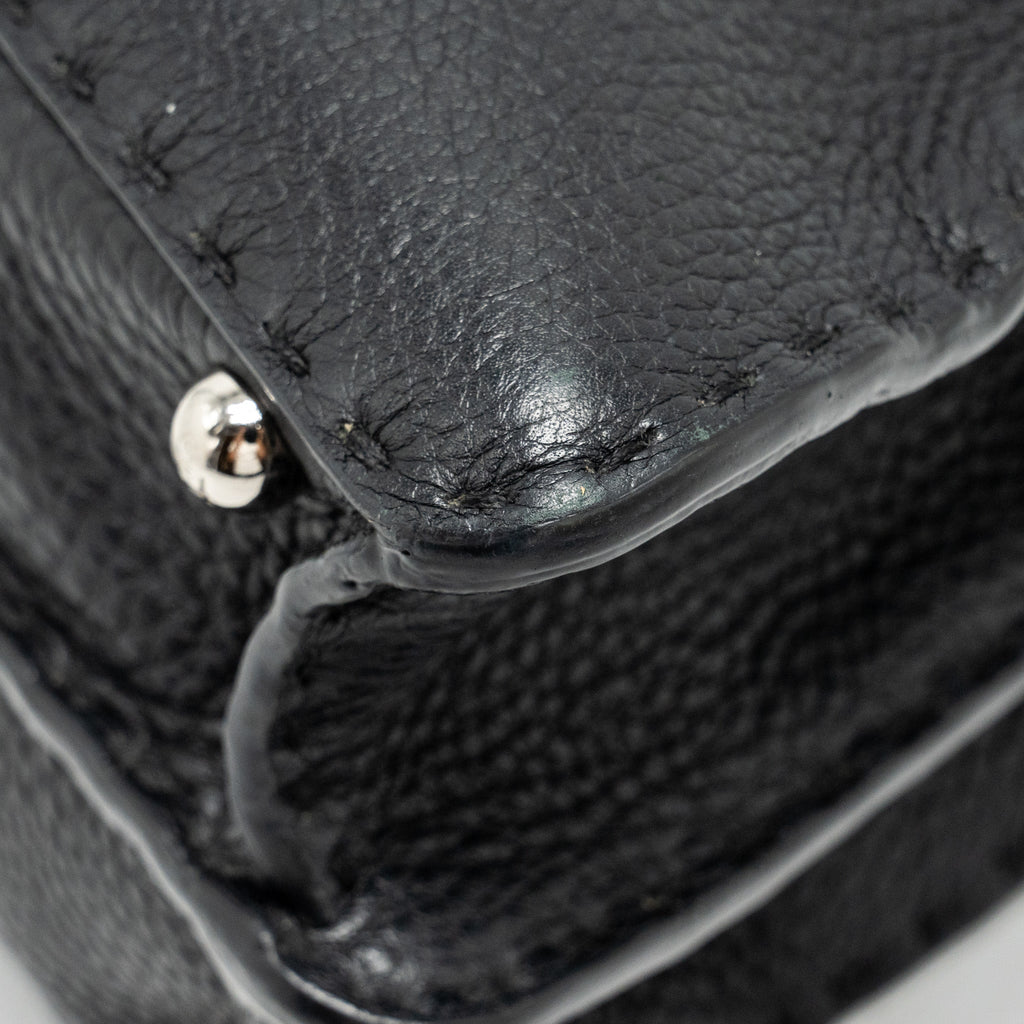 FENDI MEDIUM PEEKABOO BAG CALFSKIN BLACK SHW