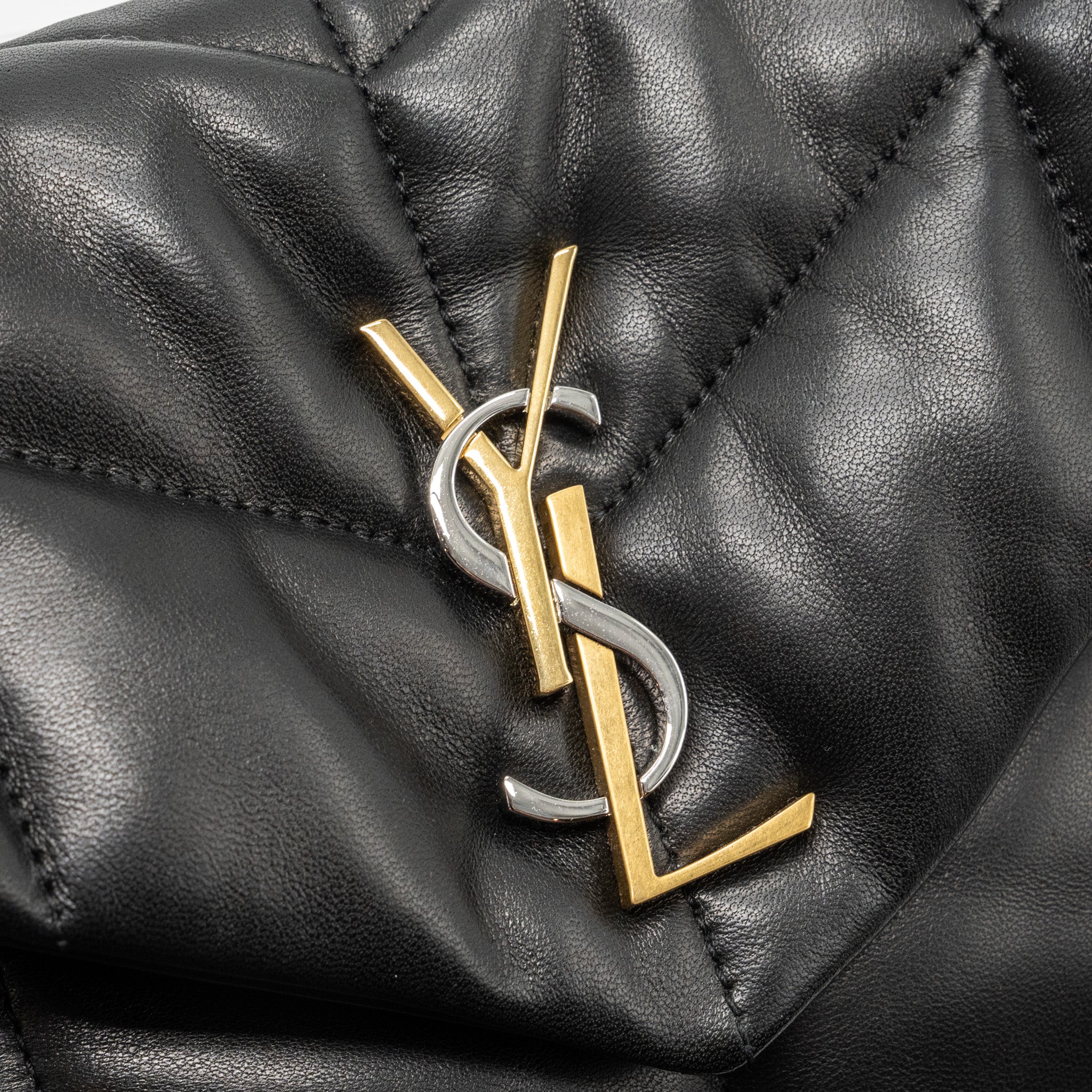 SAINT LAURENT/YSL SMALL PUFFER BAG NAPPA BLACK MULTICOLOUR HARDWARE