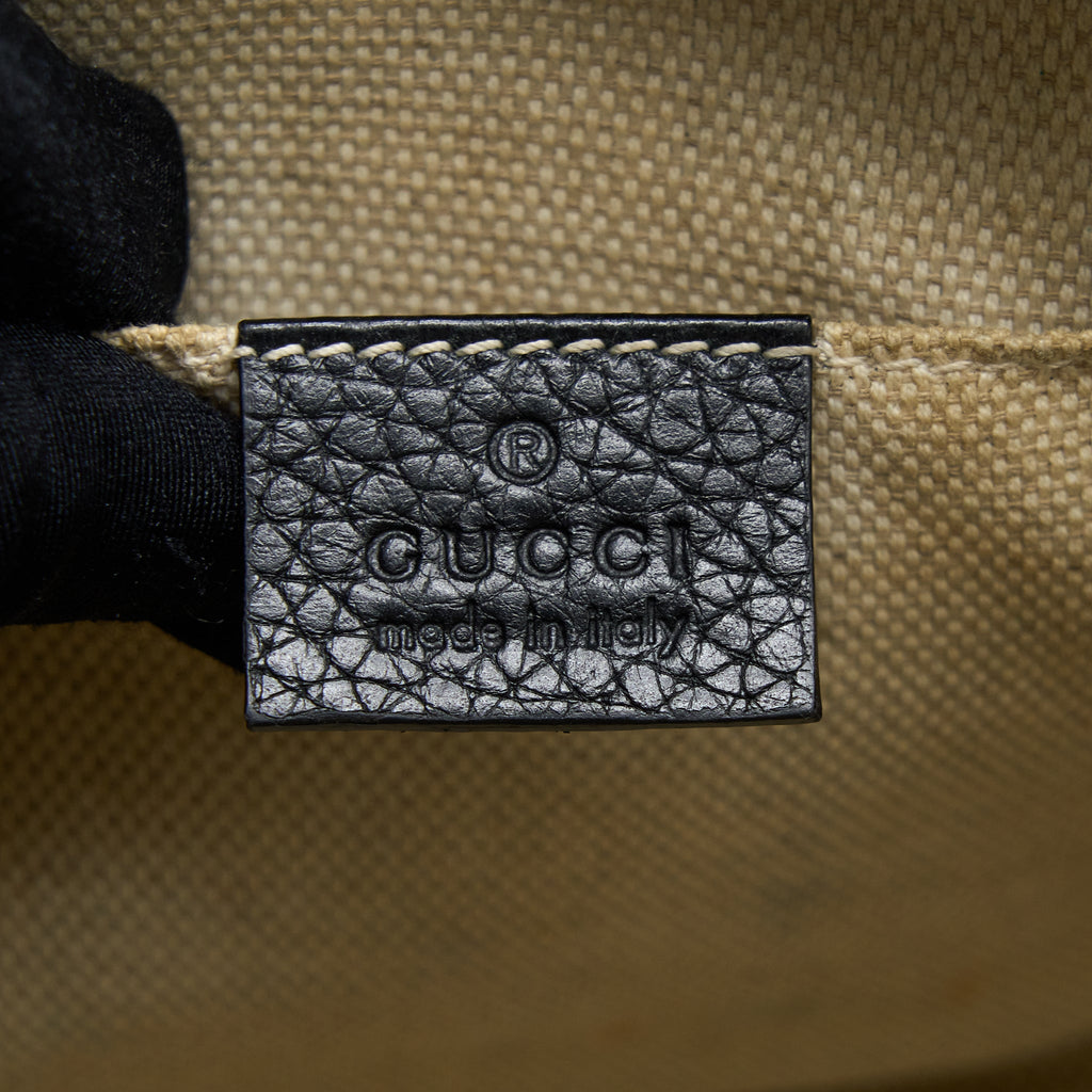 GUCCI SOHO DISCO CAMERA BAG CALFSKIN BLACK LGHW