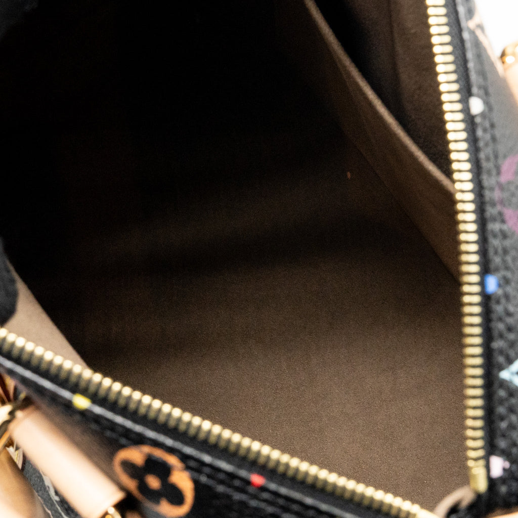 LOUIS VUITTON X TAKASHI MURAKAMI SPEEDY 30 LIMITED EDITION MULTICOLOURED MONOGRAM CANVAS BLACK GHW