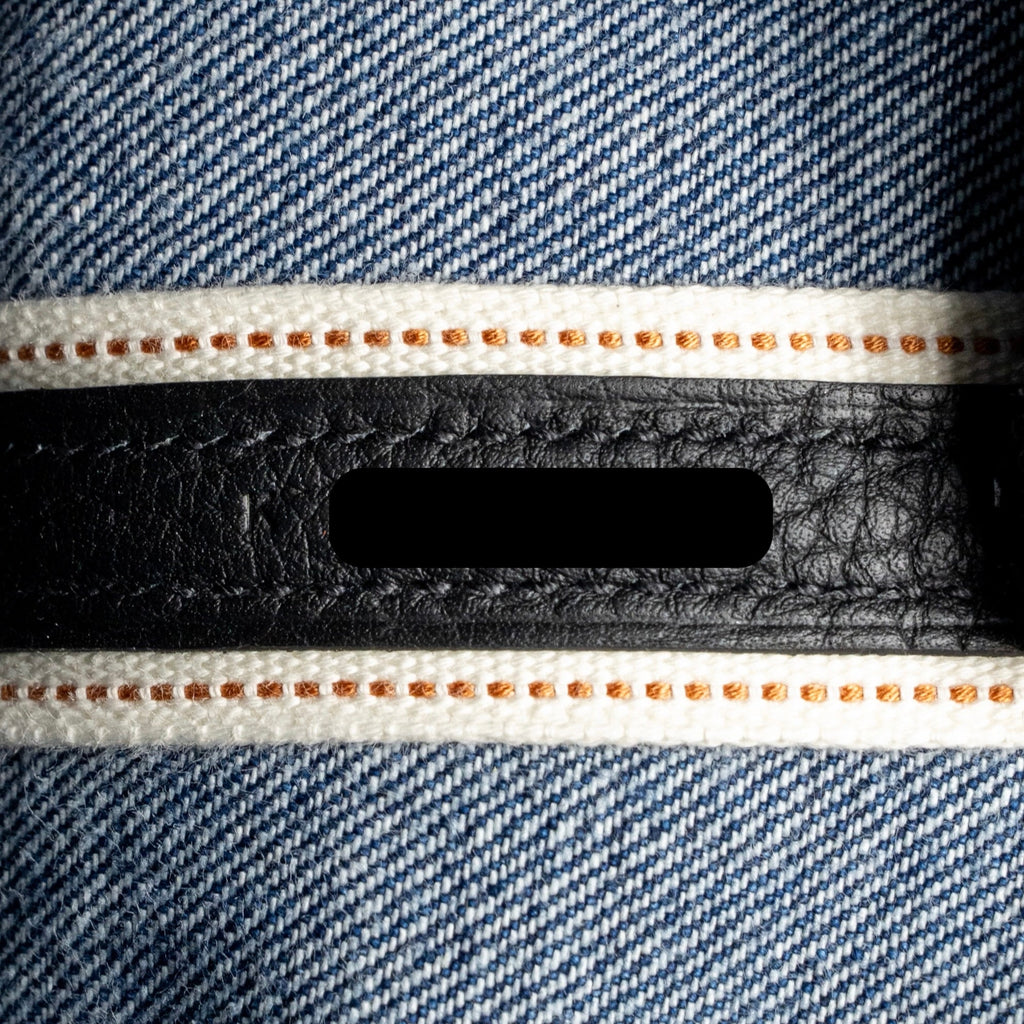 HERMES NEO GARDEN PARTY 23 DENIM/NEGONDA DENIM MOYEN/BLACK SHW