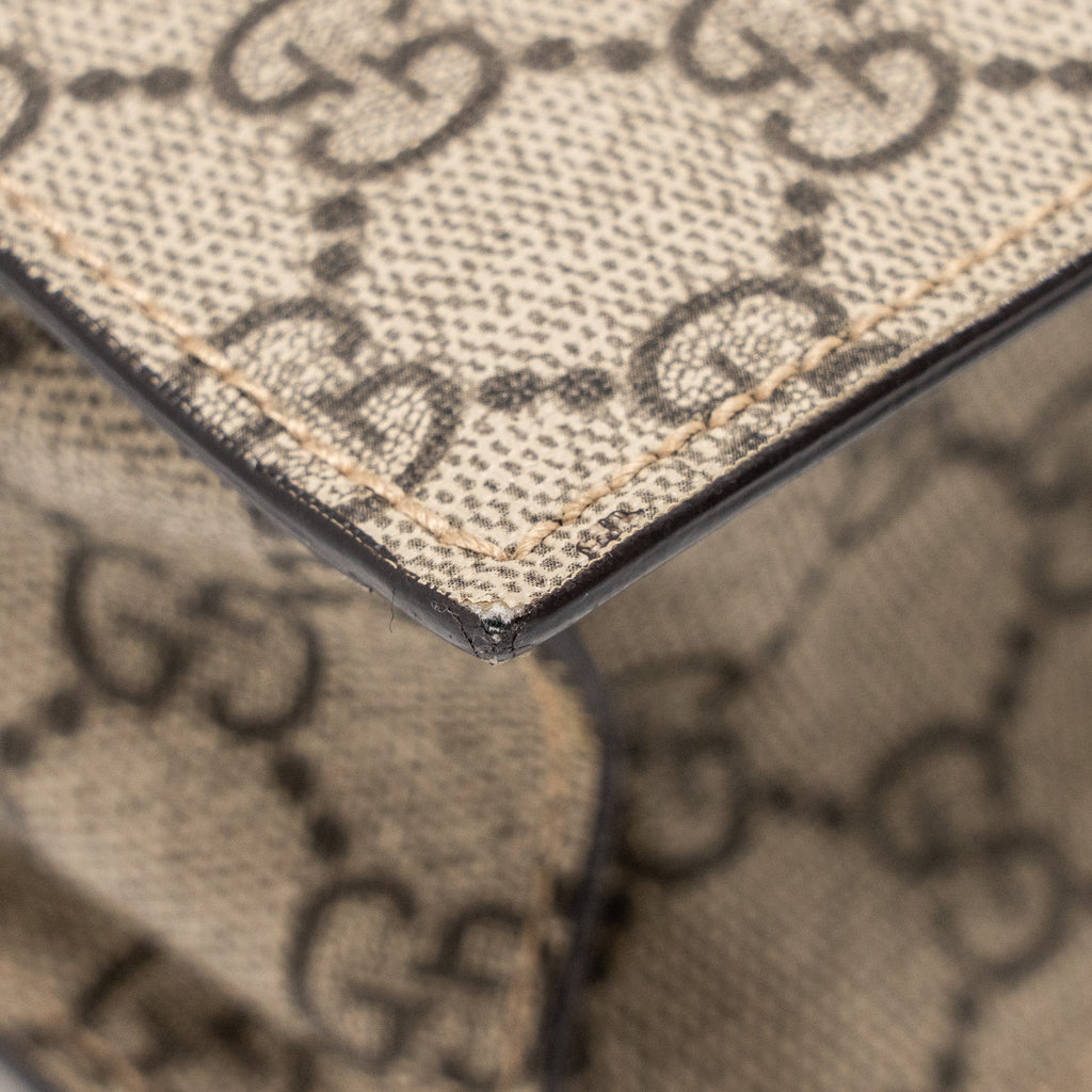 GUCCI SOFT TOTE BAG GG SUPREME CANVAS GHW