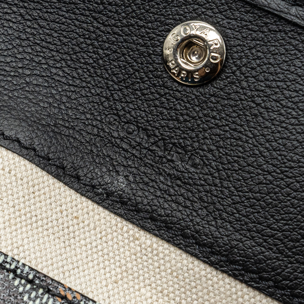 GOYARD SAINT LOUIS PM TOTE BAG GOYARDLINE CANVAS / LEATHER BLACK SHW