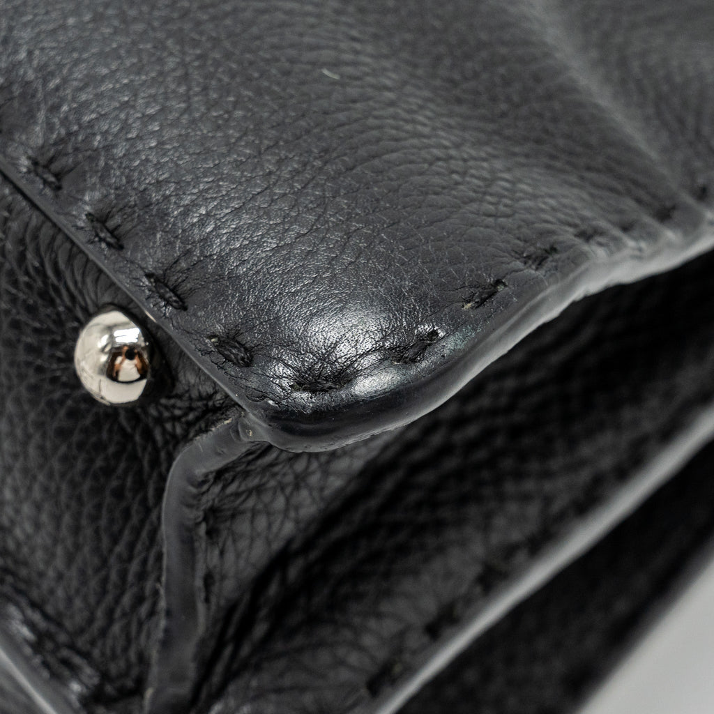 FENDI MEDIUM PEEKABOO BAG CALFSKIN BLACK SHW