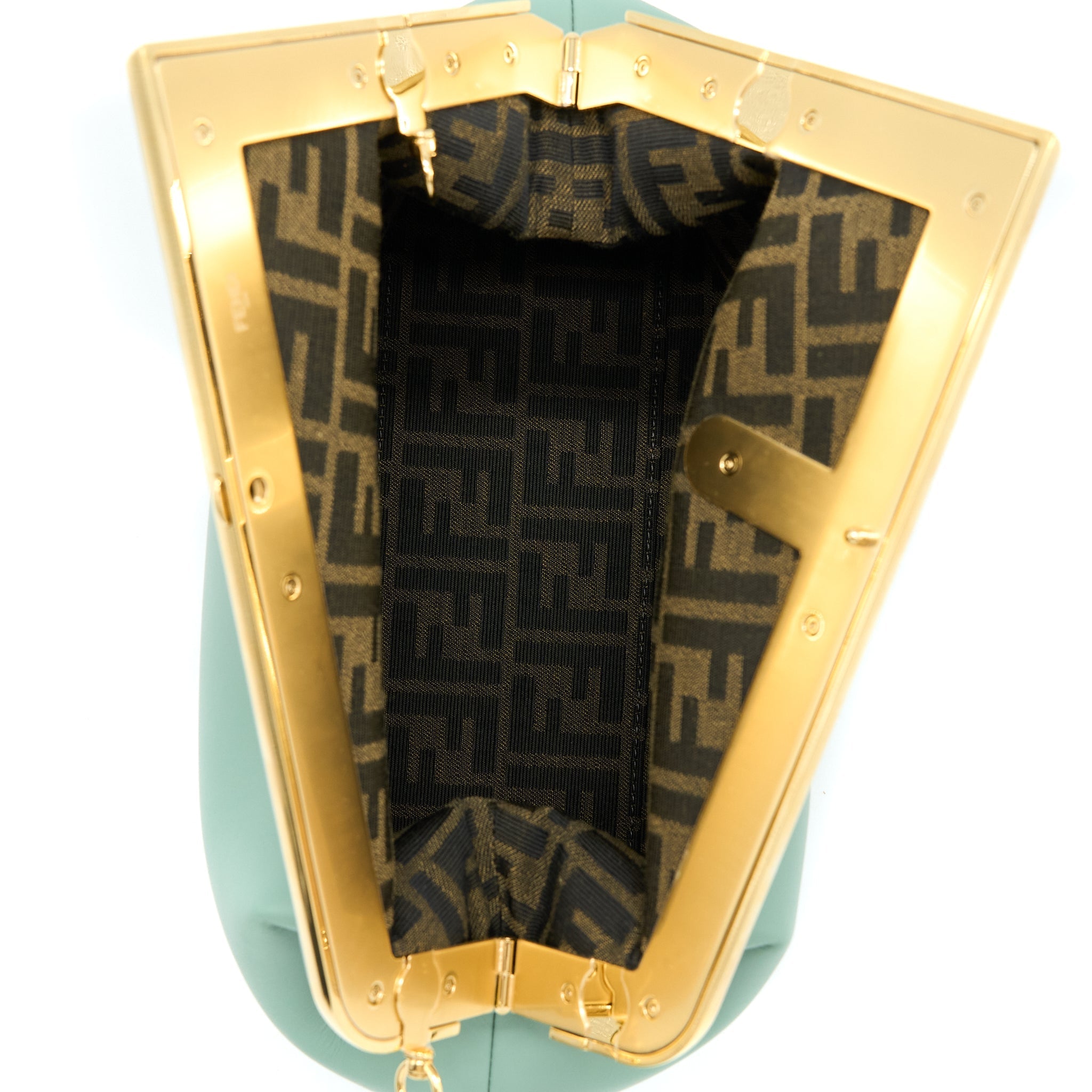FENDI FIRST MEDIUM LAMBSKIN MINT GREEN GHW