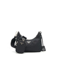 PRADA REEDITION 2005 RE NYLON BAG BLACK SHW(CHAIN HANDLE MISSING）