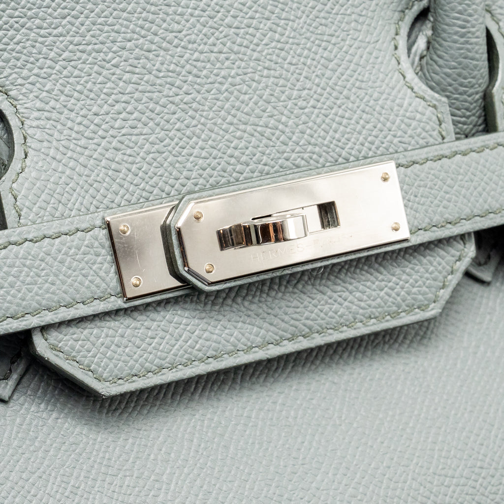 HERMES BIRKIN 30 EPSOM VERT AMANDE SHW