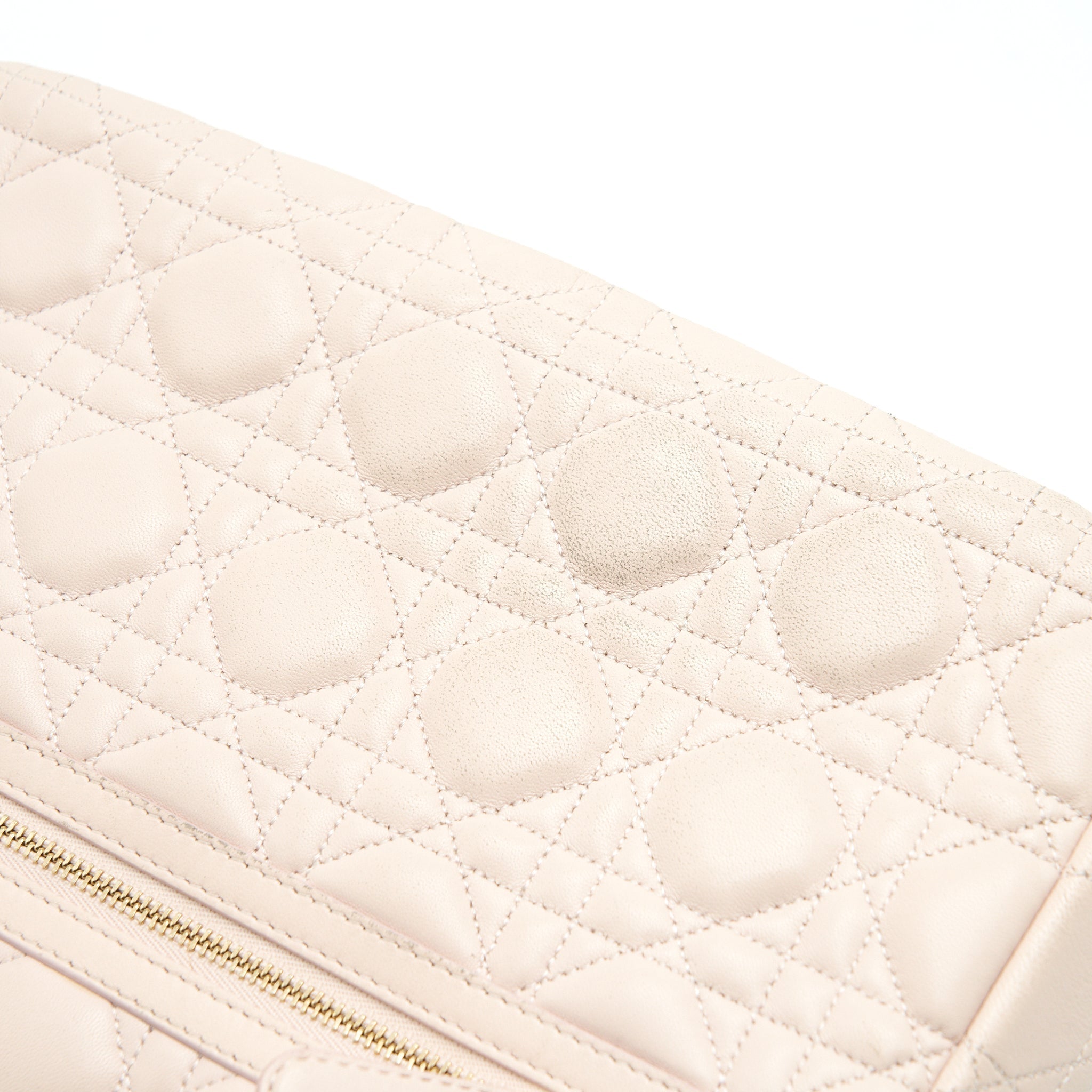 CHRISTIAN DIOR CANNAGE LEATHER MISS DIOR FLAP BAG IN LIGHT PINK LGHW