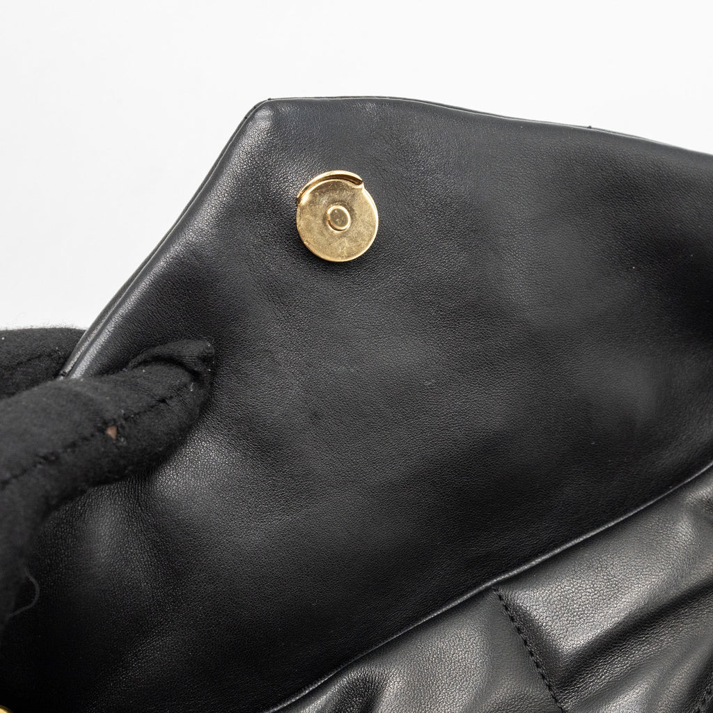 SAINT LAURENT/YSL SMALL PUFFER BAG NAPPA BLACK MULTICOLOUR HARDWARE