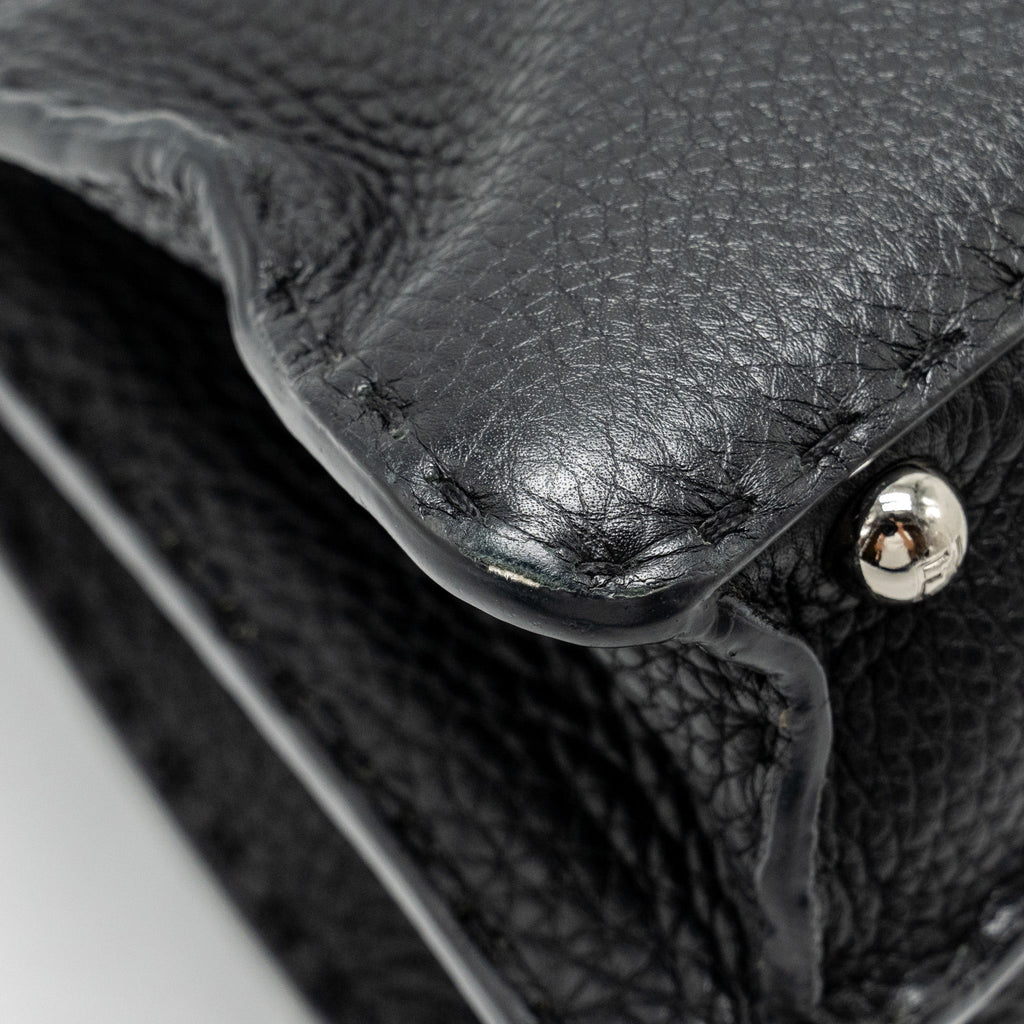 FENDI MEDIUM PEEKABOO BAG CALFSKIN BLACK SHW
