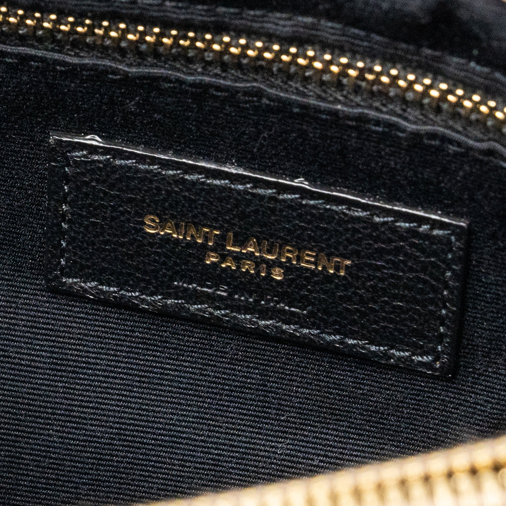 SAINT LAURENT MEDIUM LOULOU SHOULDER BAG BEIGE GHW
