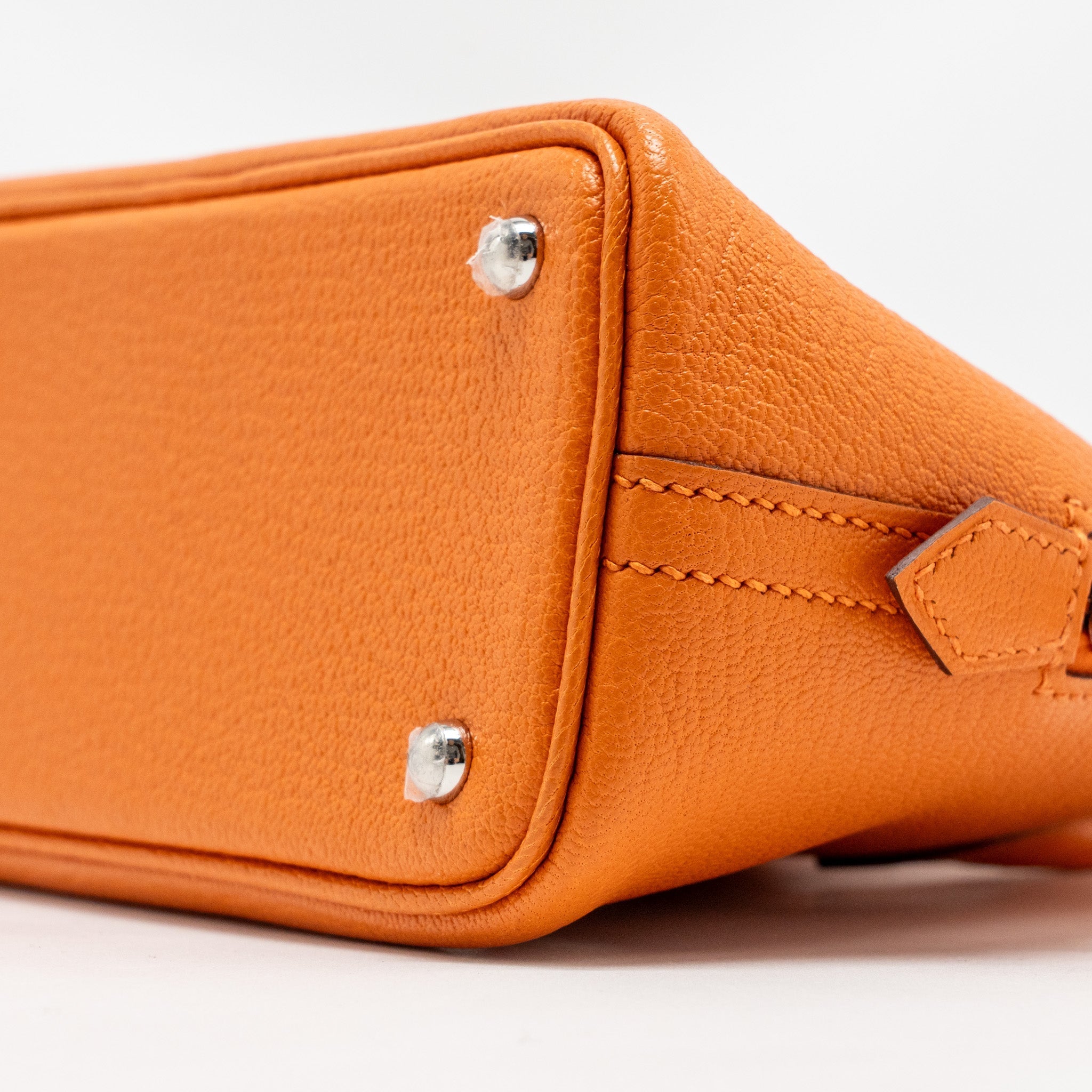 HERMES MINI BOLIDE CHÈVRE MYSORE ORANGE SHW