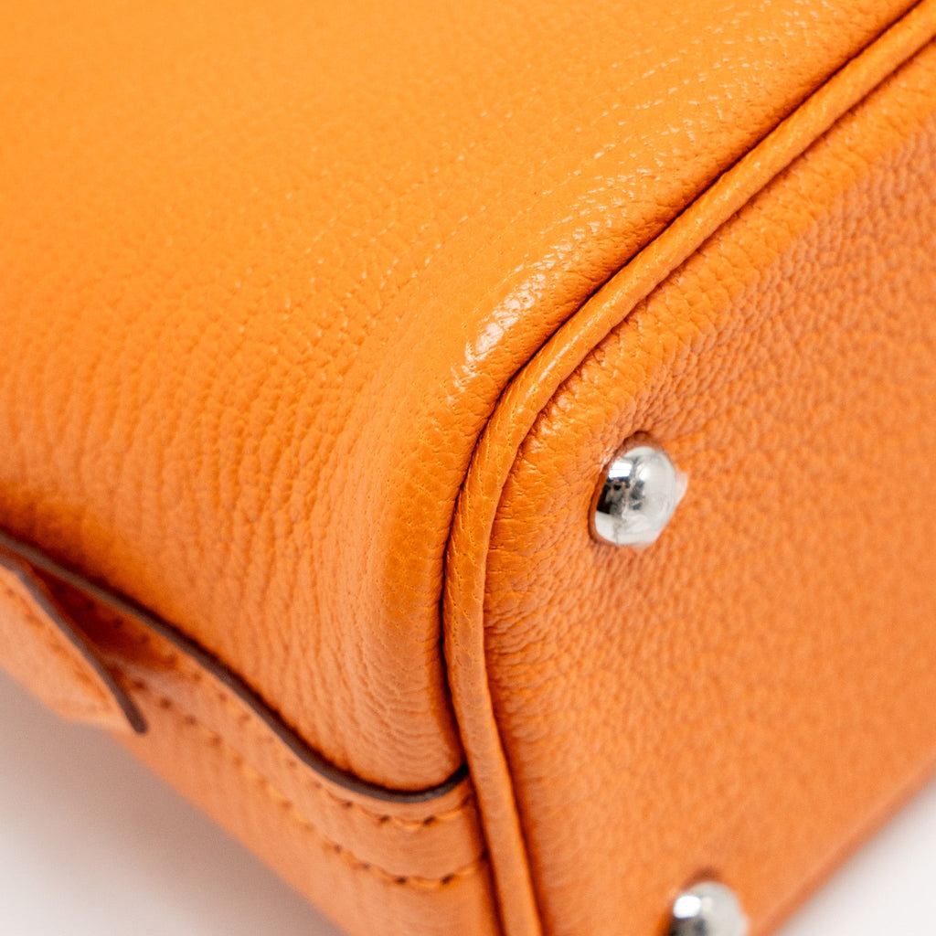 HERMES MINI BOLIDE CHÈVRE MYSORE ORANGE SHW