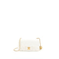 CHANEL PEARL CRUSH MINI RECTANGULAR LAMBSKIN WHITE GHW (MICROCHIP)