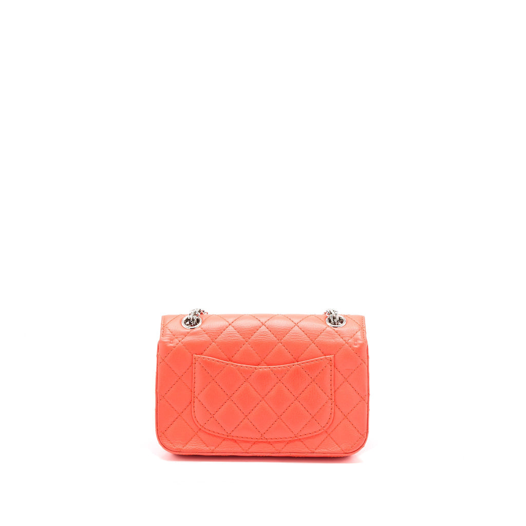 CHANEL MINI 2.55 REISSUE FLAP BAG HOT ORANGE SHW