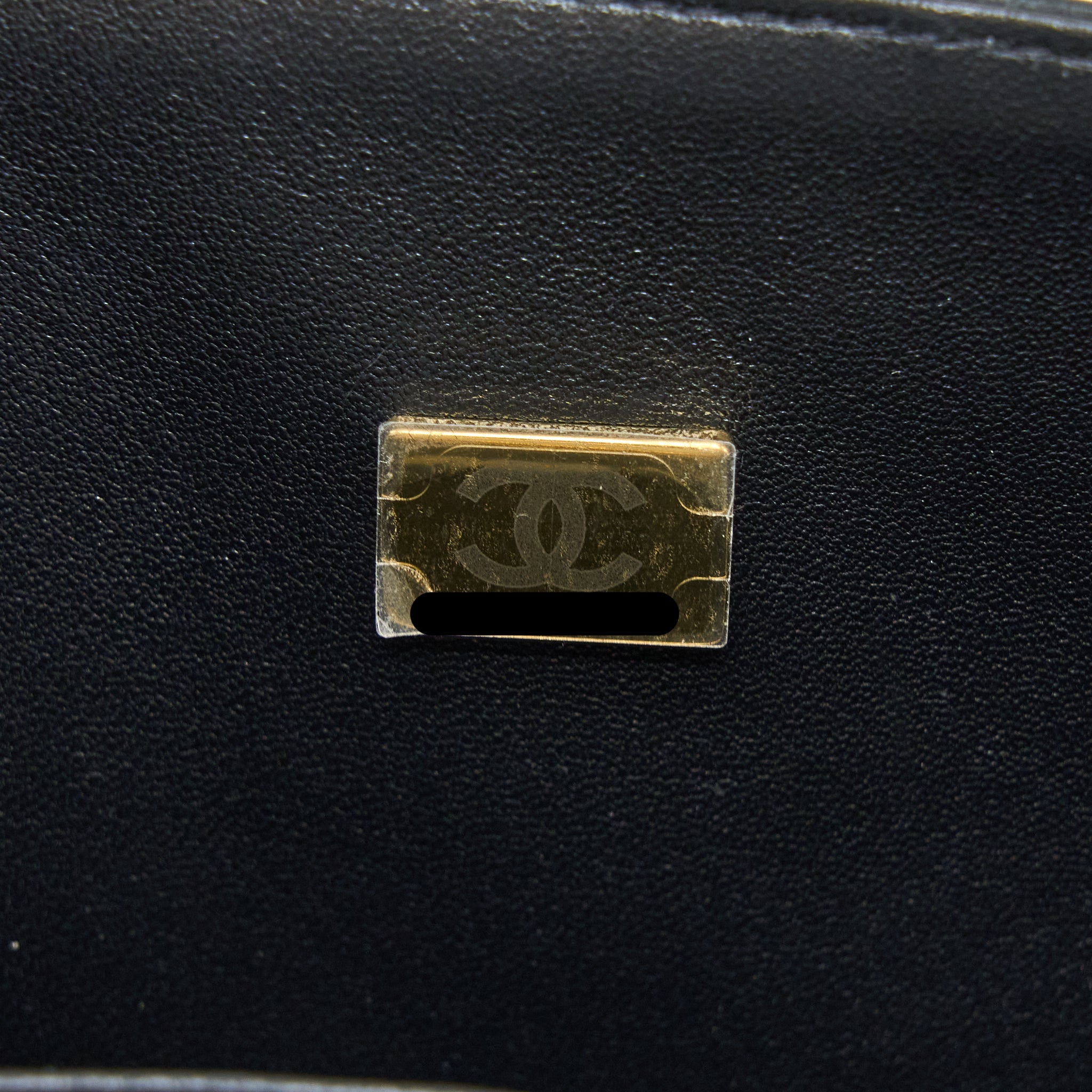 CHANEL MEDIUM CLASSIC FLAP BAG LAMBSKIN BLACK RGHW (MICROCHIP)